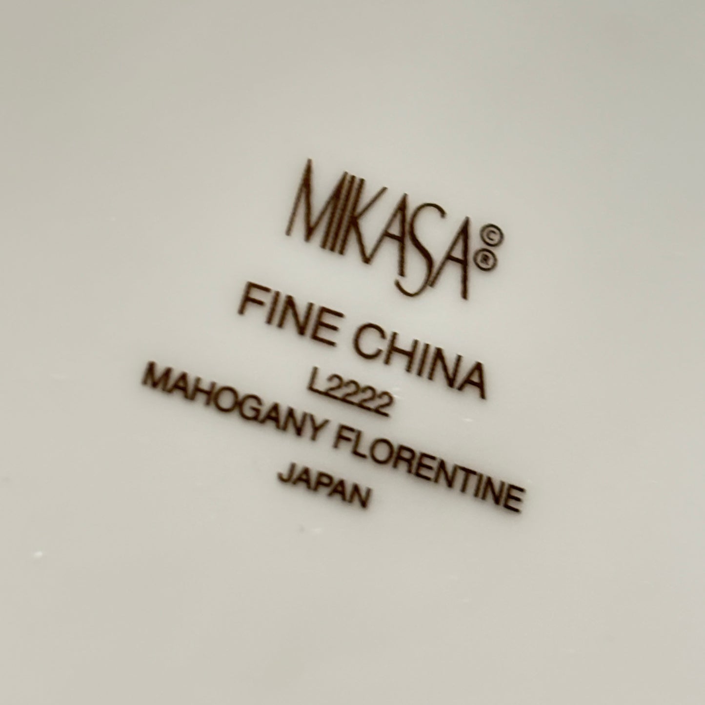 Mikasa Florentine Mahogany Gravy Boat/Underplate L2222 Japan 1999-2001