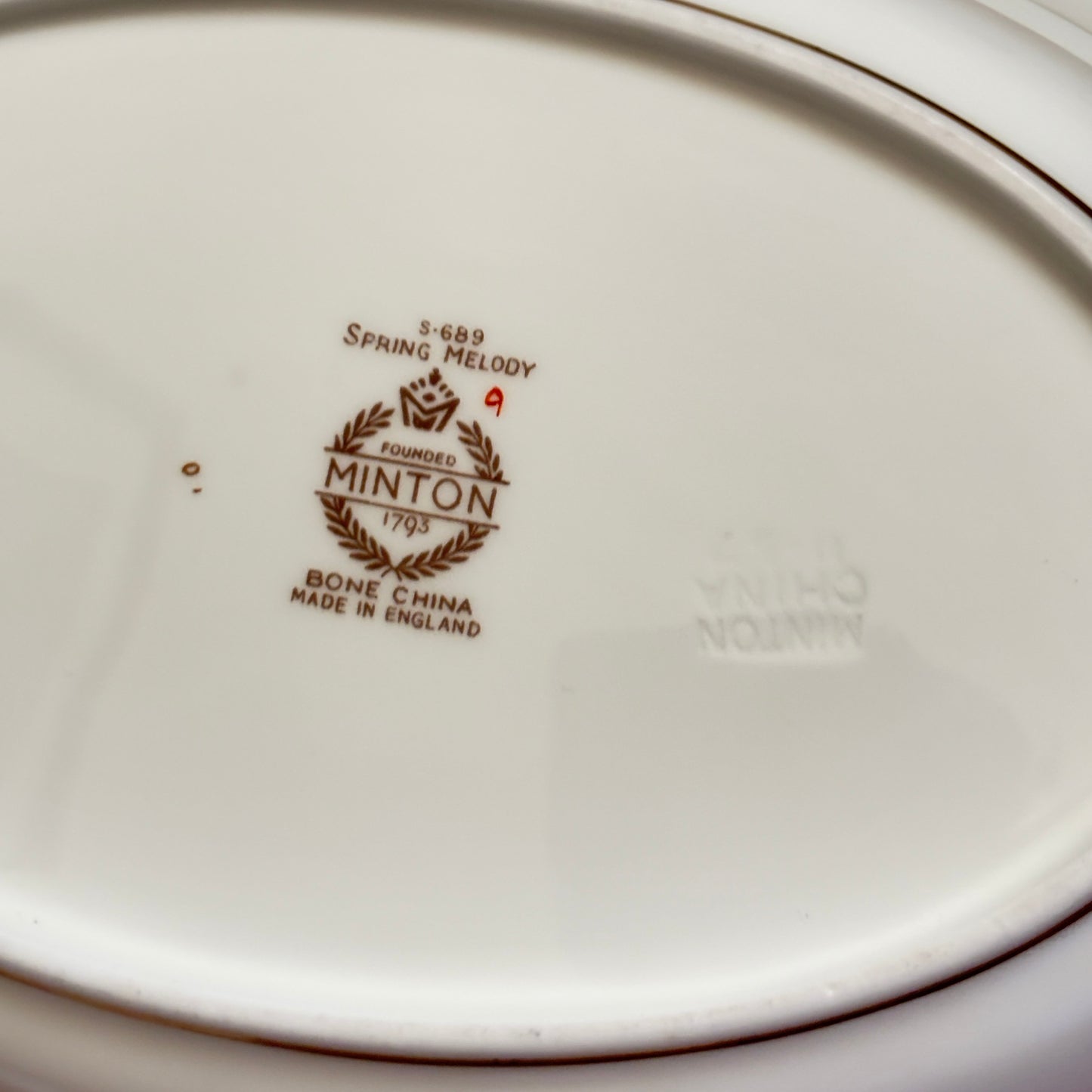 Minton Spring Melody Oval Vegetable Bowl 10 1/8" Made in England S-689