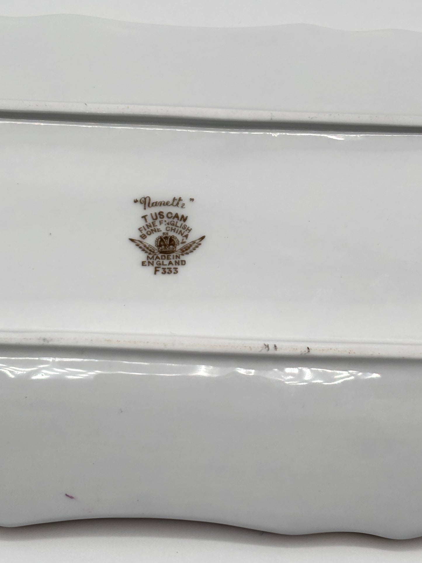 Tuscan Nanette Pickle Dish Fine English Bone China Made In England