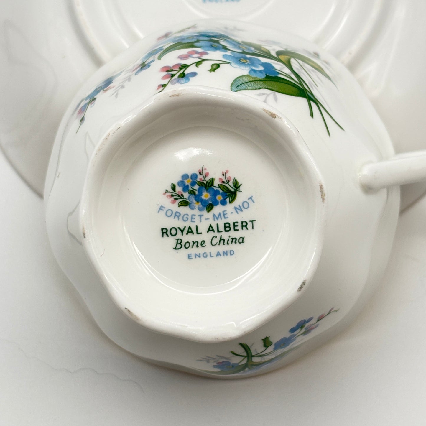 Royal Albert Tea Cup and Saucer Forget-Me-Not Pattern From The 1950's Bone China England
