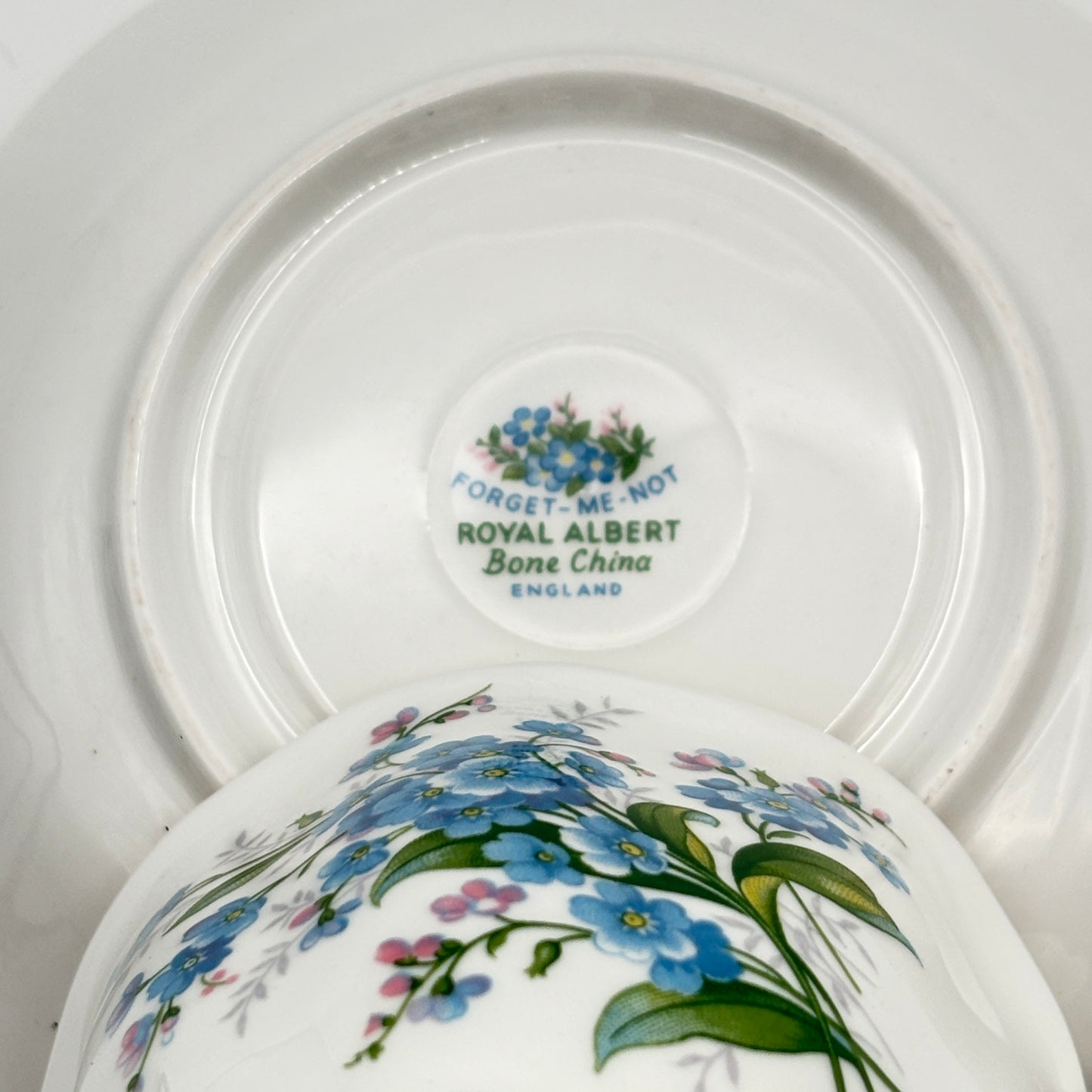 Royal Albert Tea Cup and Saucer Forget-Me-Not Pattern From The 1950's Bone China England