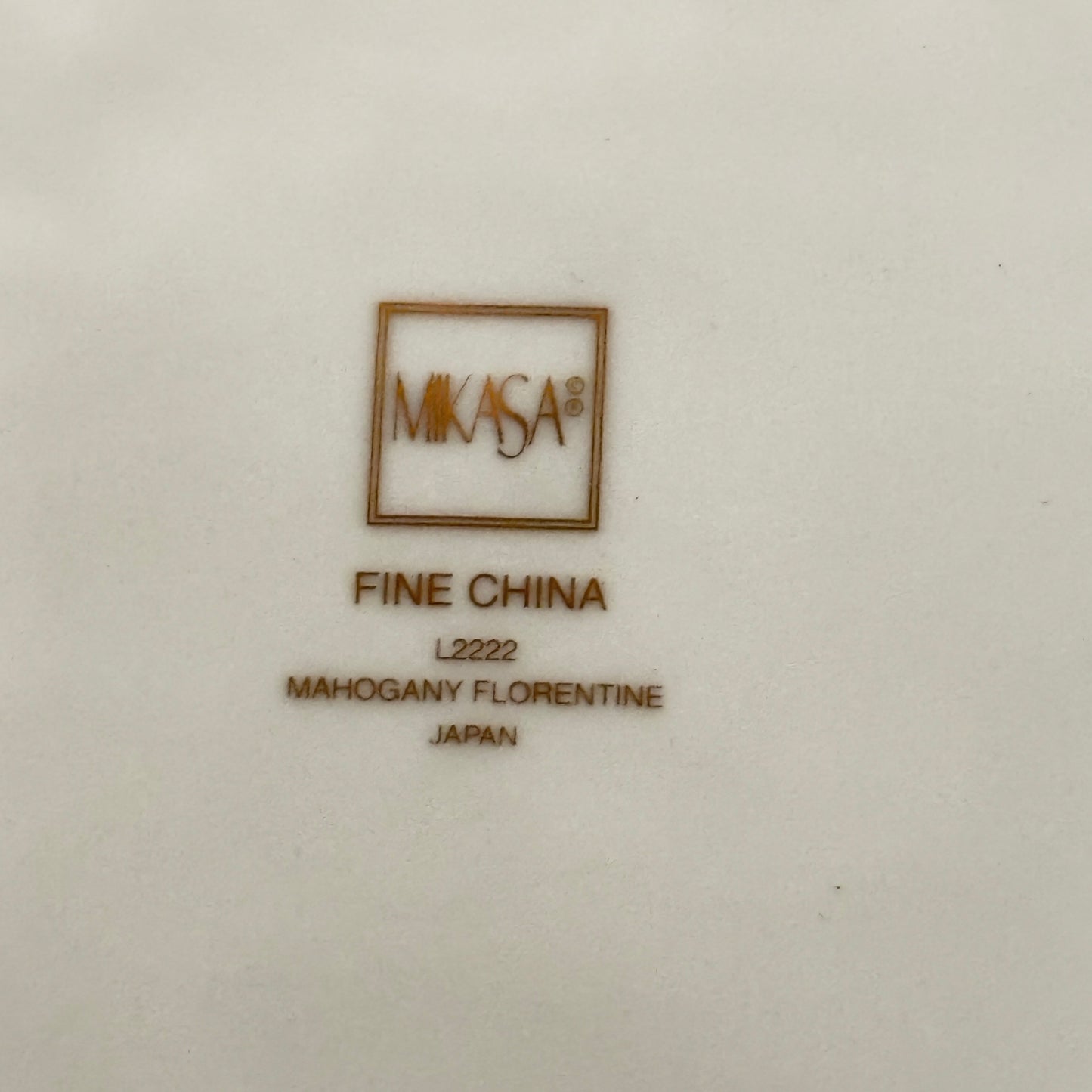 Mikasa Mahogany Florentine Flat Cup And Saucer Set L2222 Japan