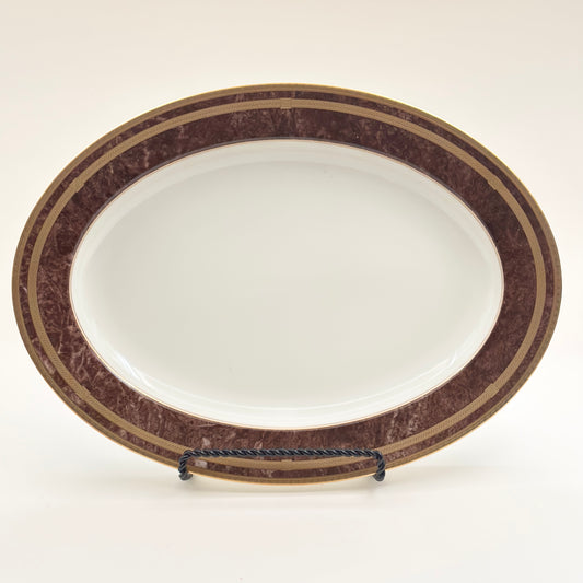 The Mikasa Fine China L2222 Mahogany Florentine Oval Platter 14 5//8 Japan