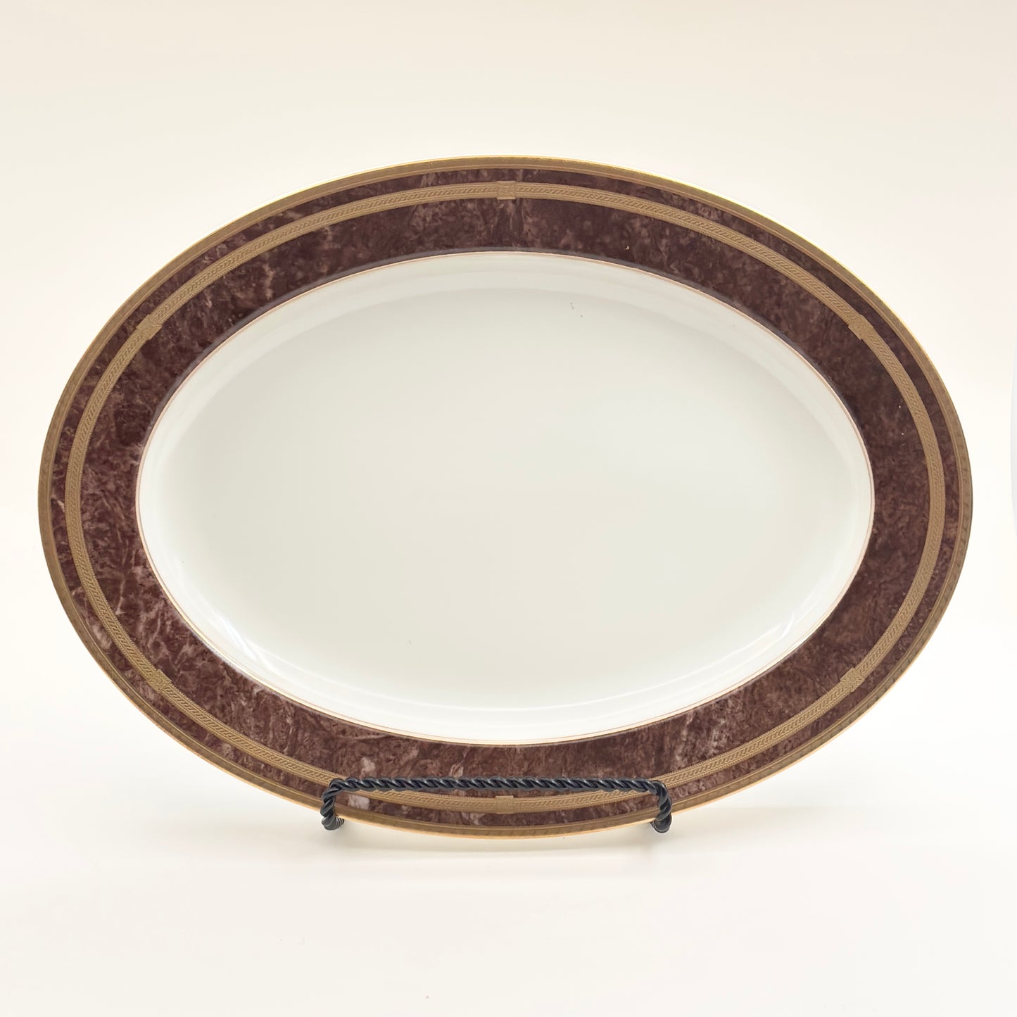 The Mikasa Fine China L2222 Mahogany Florentine Oval Platter 14 5//8 Japan