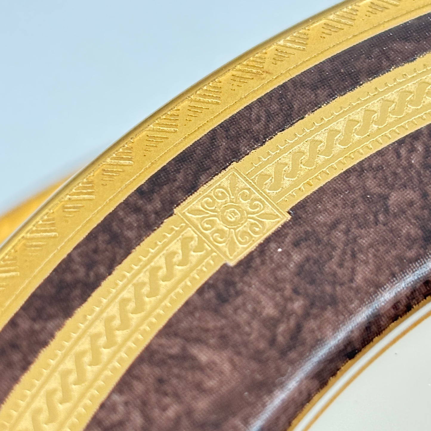 Mikasa Mahogany Florentine Compote Style Snack Server L2222 Japan