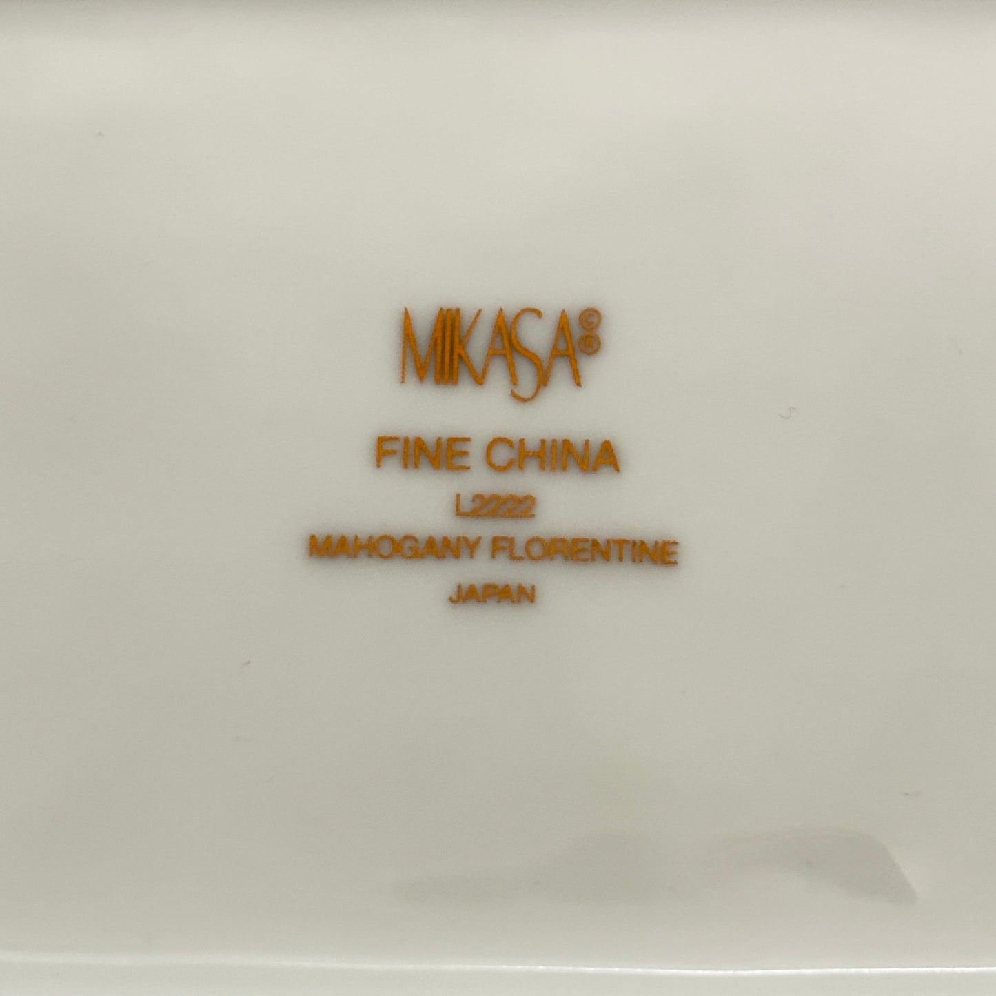 Mikasa Mahogany Florentine Butter Plate L2222 Japan.