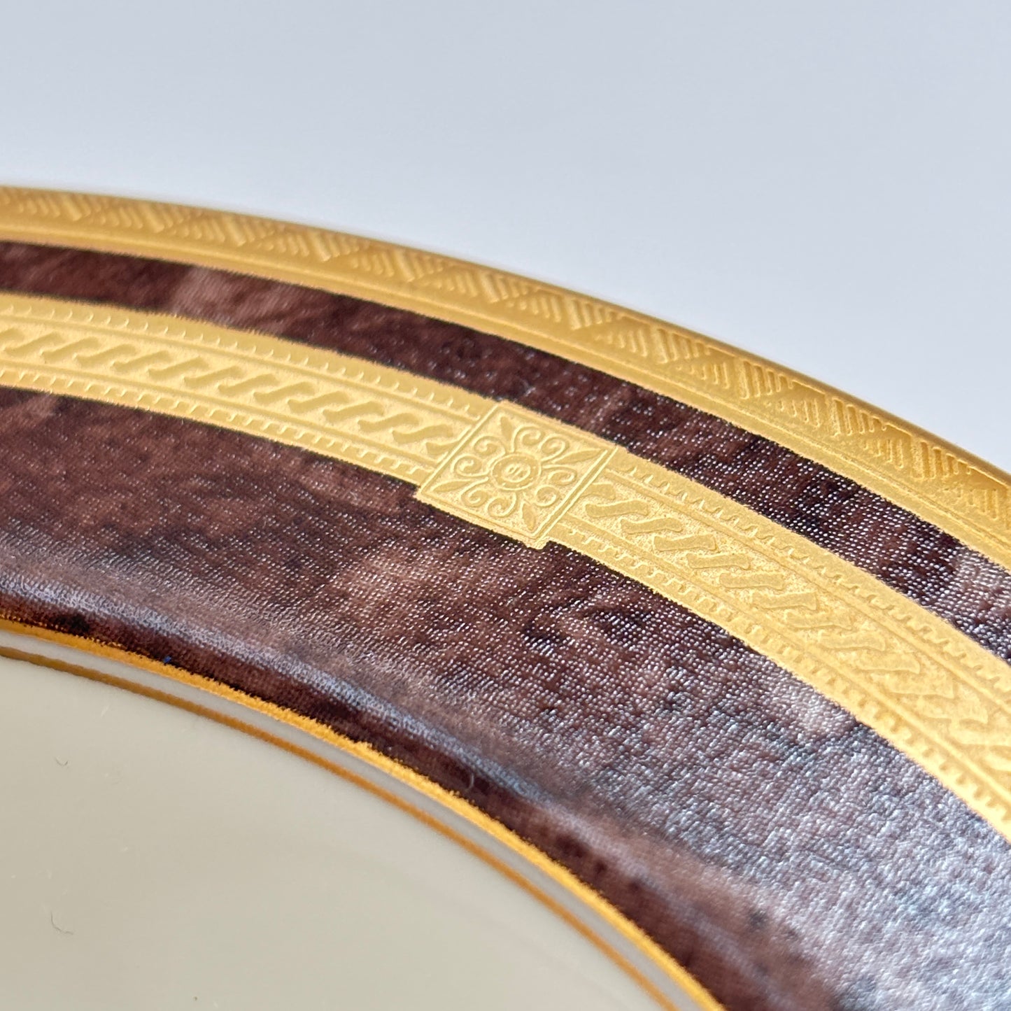 Set Of Two Mikasa Mahogany Florentine Rim Soup Bowl L2222 Japan