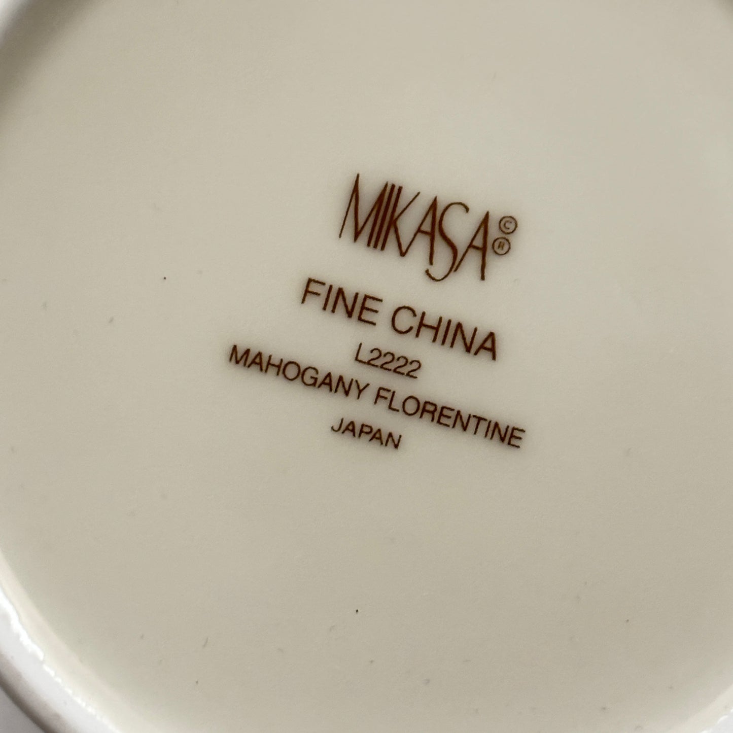 Mikasa Cream and Lidded Sugar Bowl Set – Florentine Mahogany L2222 Japan 1999-2001