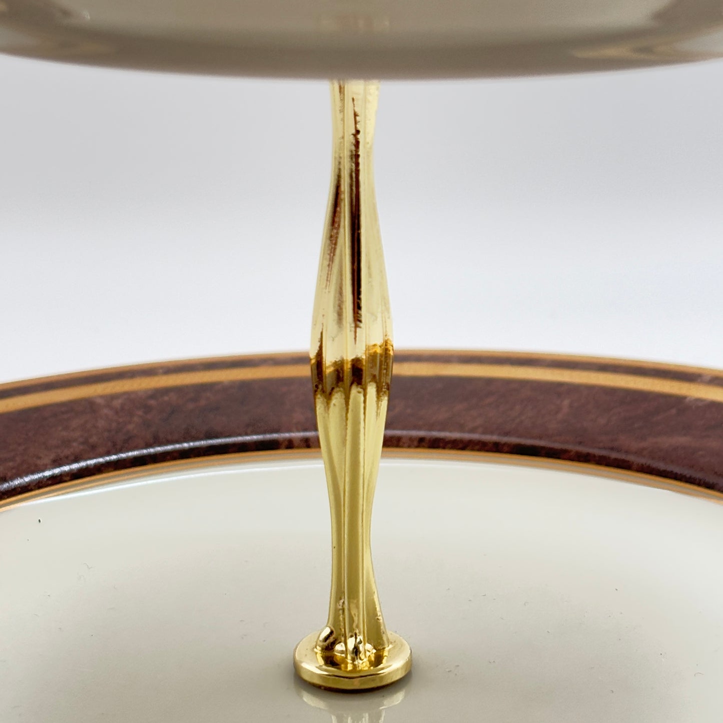 Mikasa Mahogany Florentine 3- Tier Cake Stand 15 1/4" tall Japan L2222