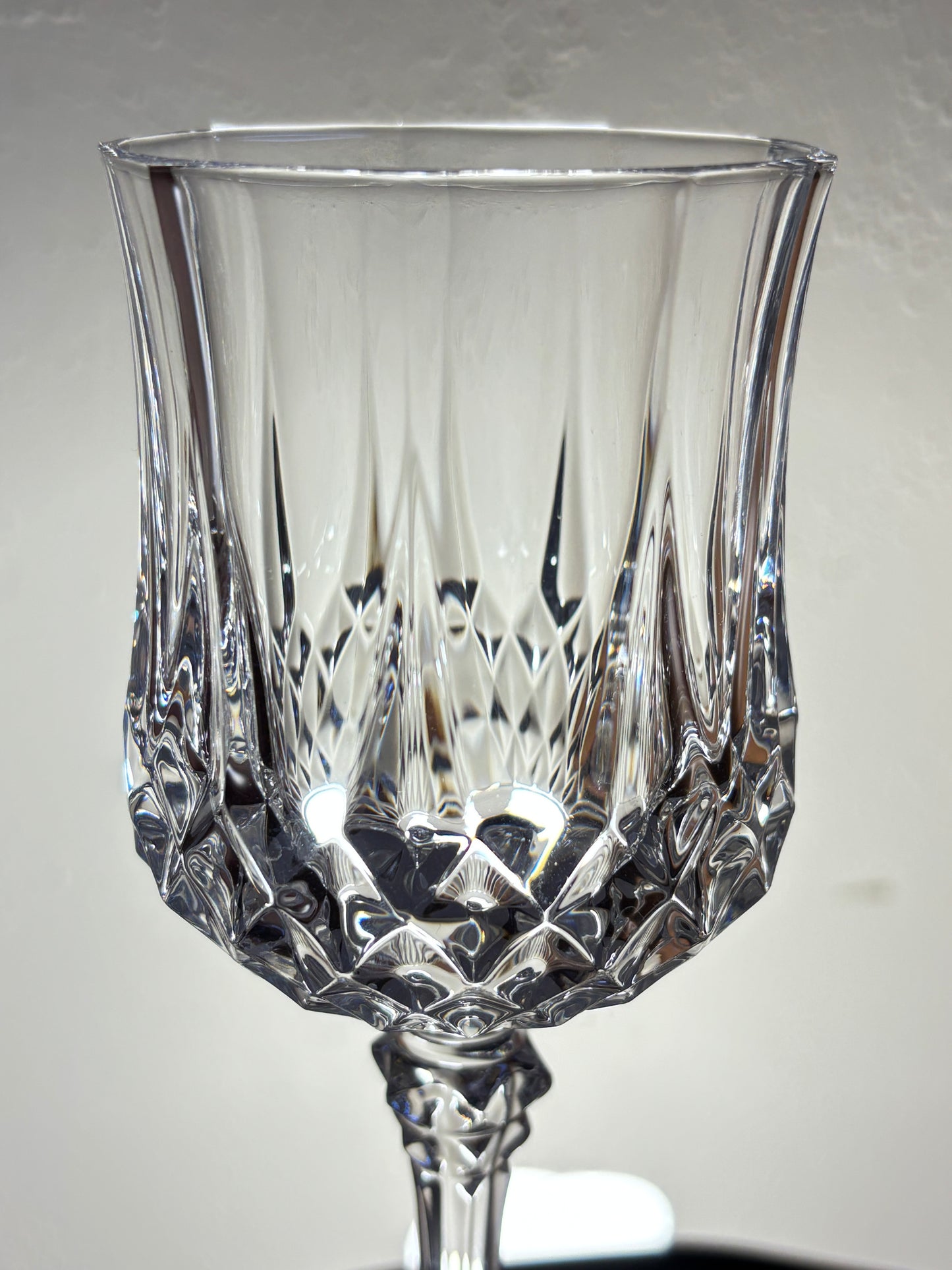 Cristal D’Arques–Durand “Longchamp” 4-Piece Set Flute-Water Goblet-Wine Glass-Cordial