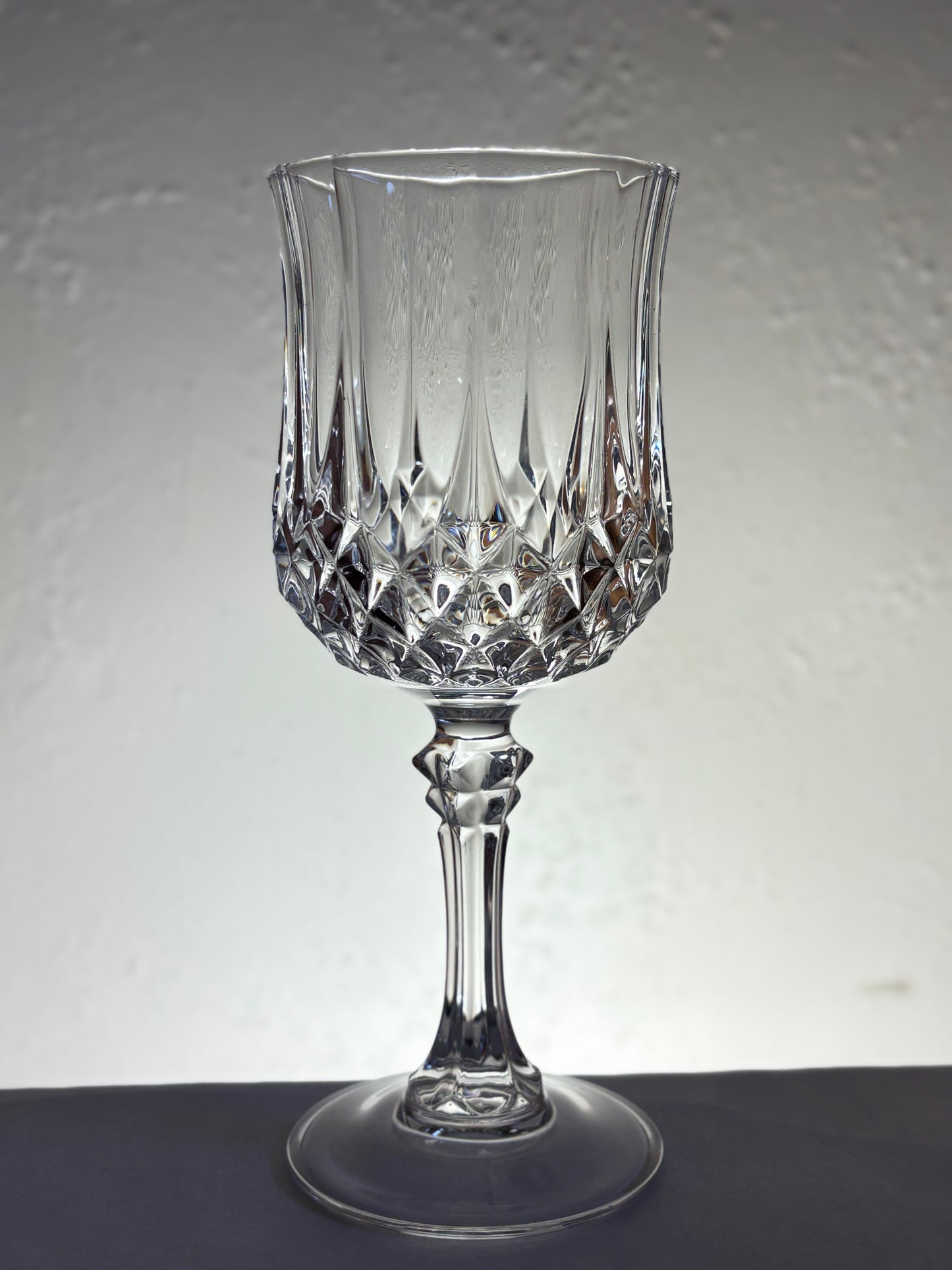 Cristal D’Arques–Durand “Longchamp” 4-Piece Set Flute-Water Goblet-Wine Glass-Cordial