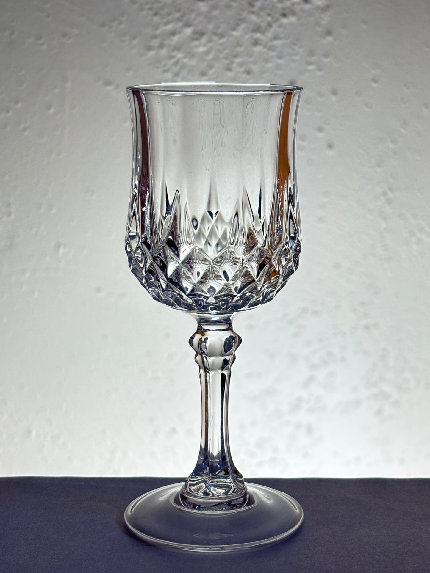 Cristal D’Arques–Durand “Longchamp” 4-Piece Set Flute-Water Goblet-Wine Glass-Cordial