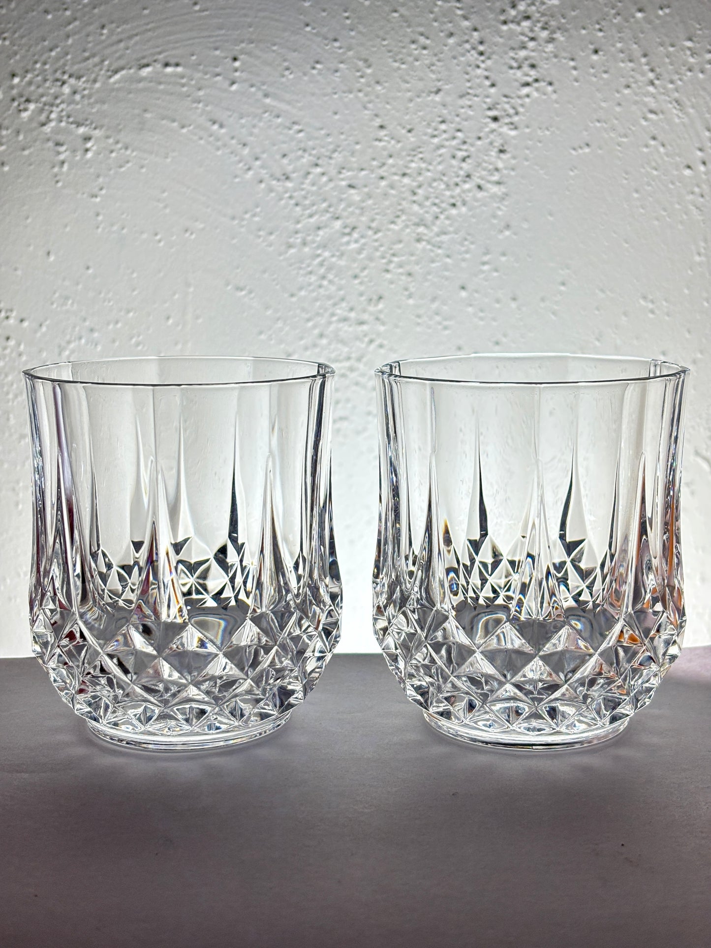 Cristal D'Arques-Durand Longchamp Set Of 2 Old Fashion Glasses France