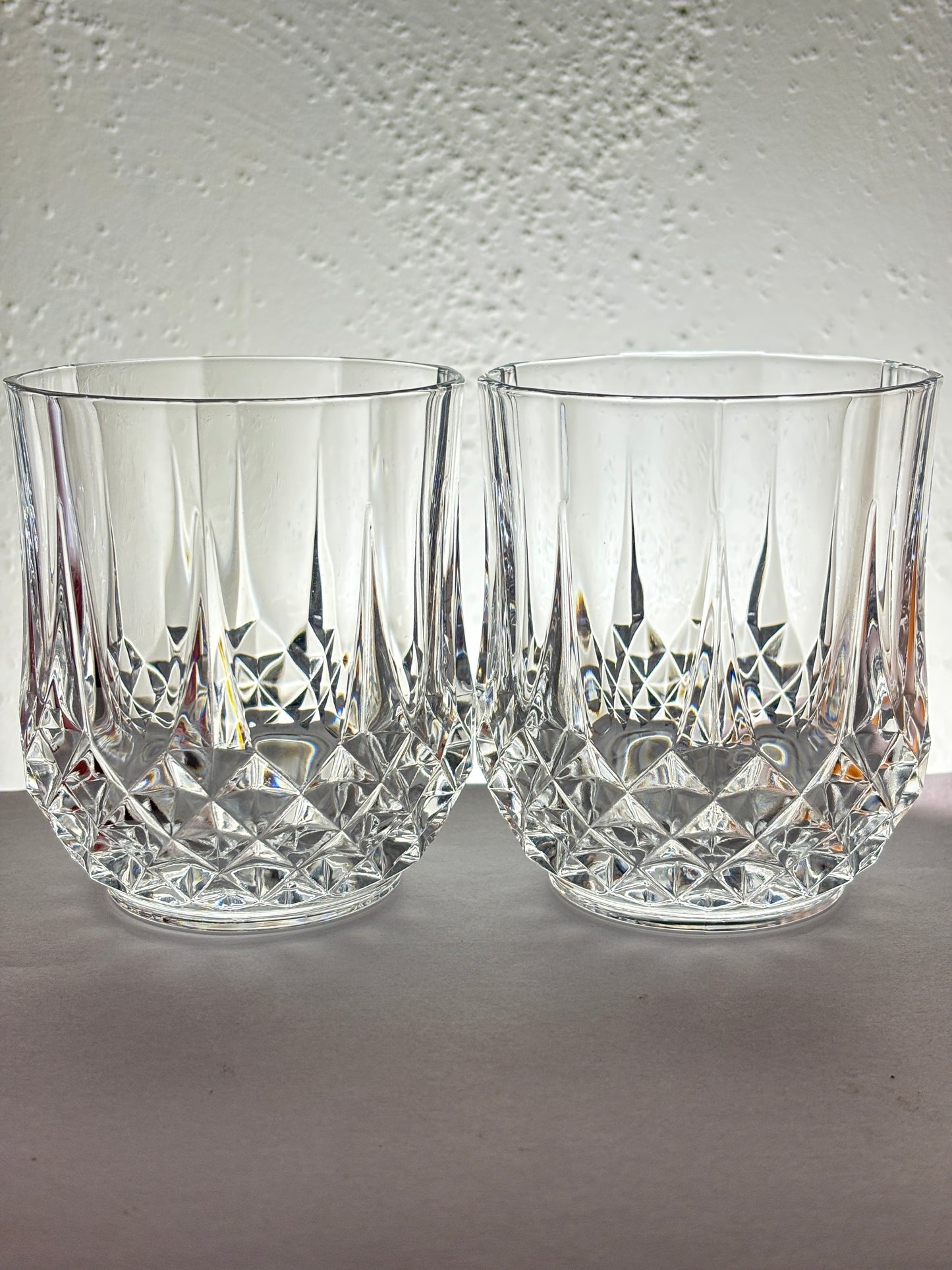 Cristal D'Arques-Durand Longchamp Set Of 2 Old Fashion Glasses France