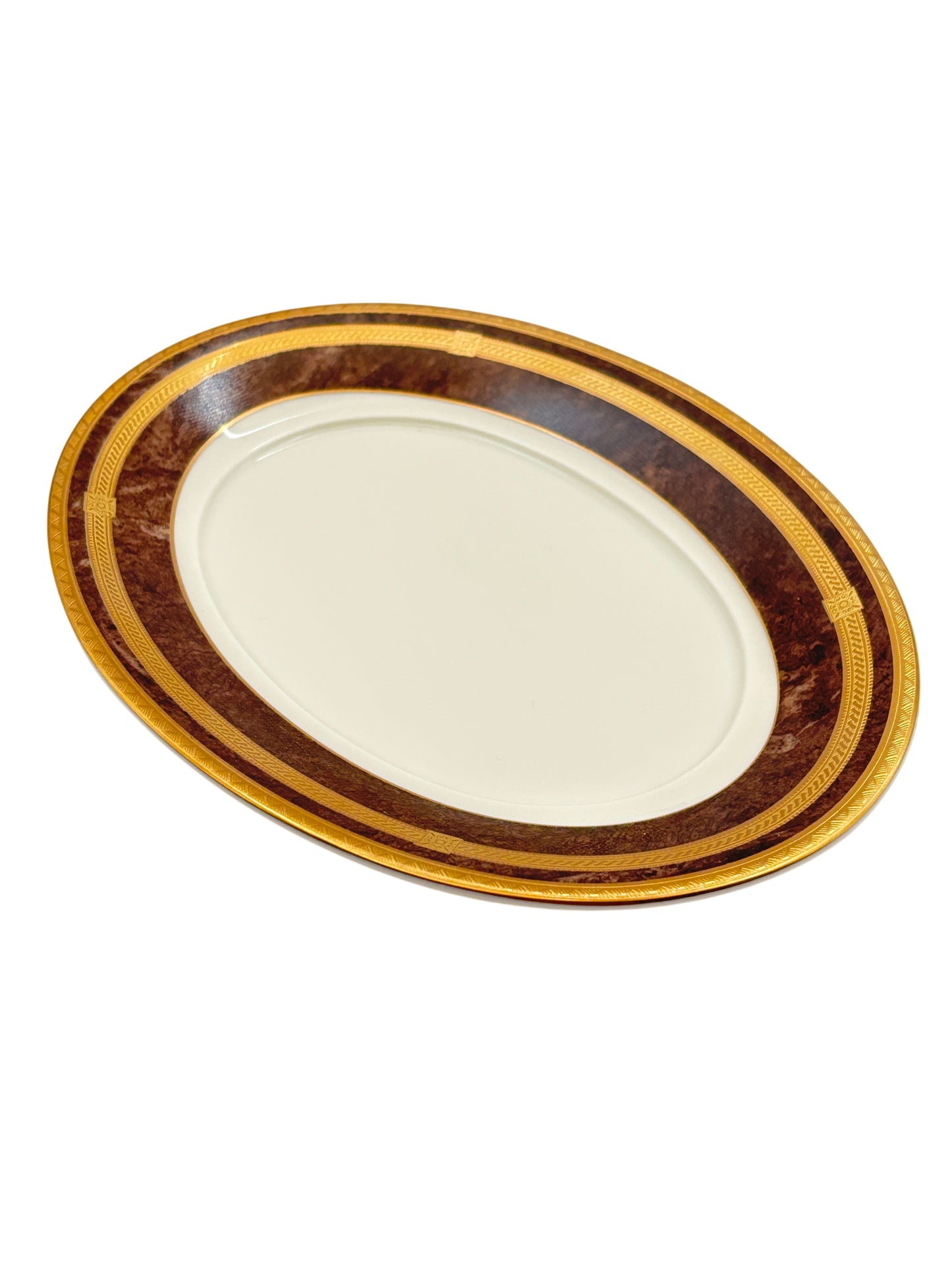 Mikasa Florentine Mahogany Gravy Boat/Underplate L2222 Japan 1999-2001