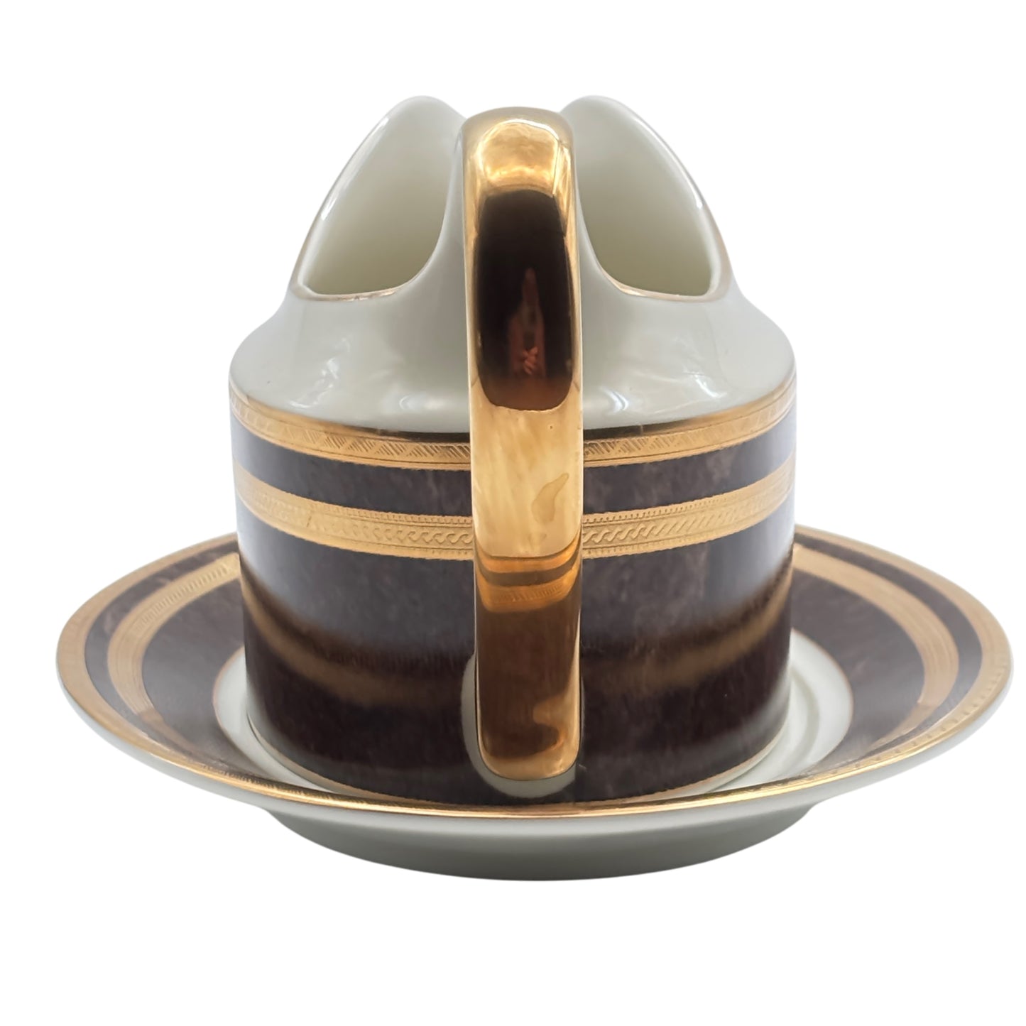 Mikasa Florentine Mahogany Gravy Boat/Underplate L2222 Japan 1999-2001