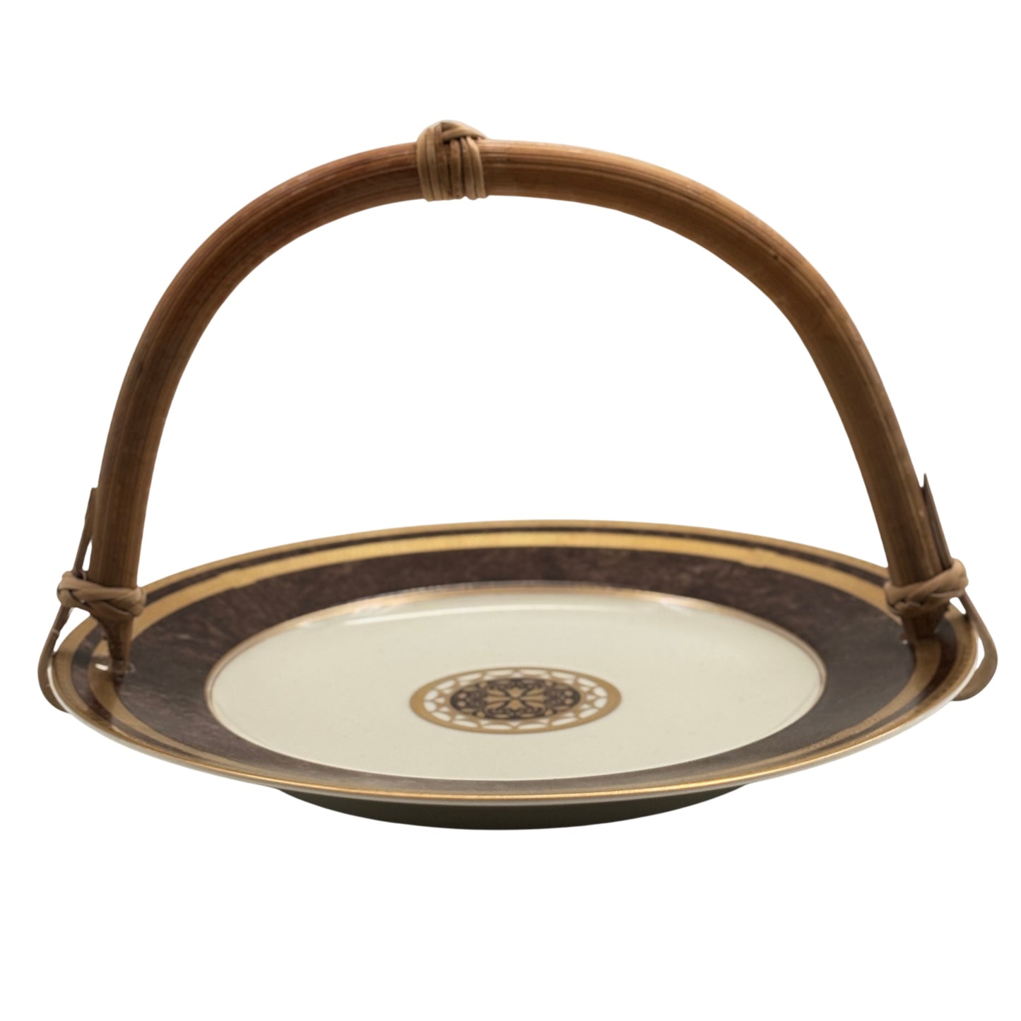 Mikasa Mahogany Florentine Salad Plate With Bamboo Handle L2222 Japan