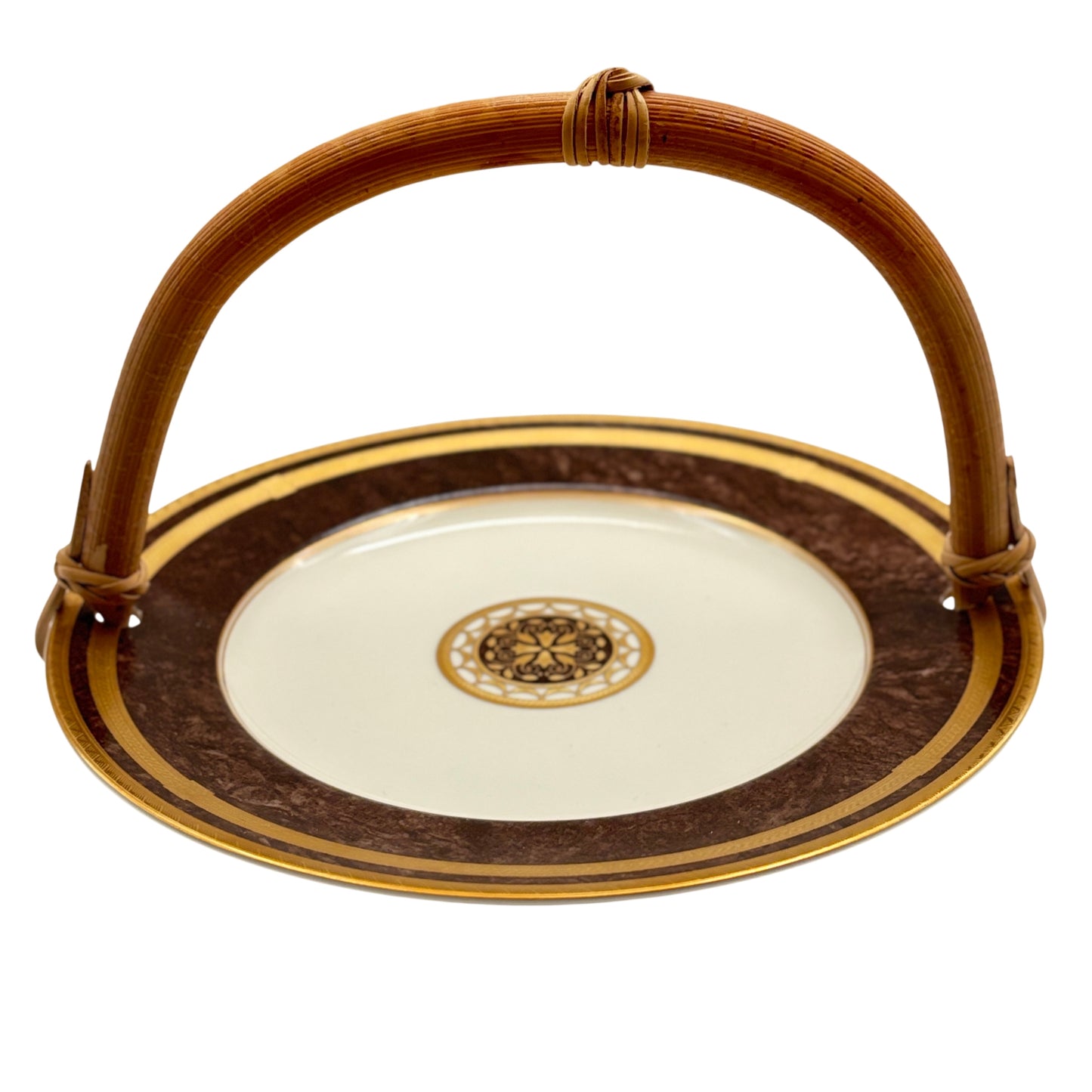 Mikasa Mahogany Florentine Salad Plate With Bamboo Handle L2222 Japan