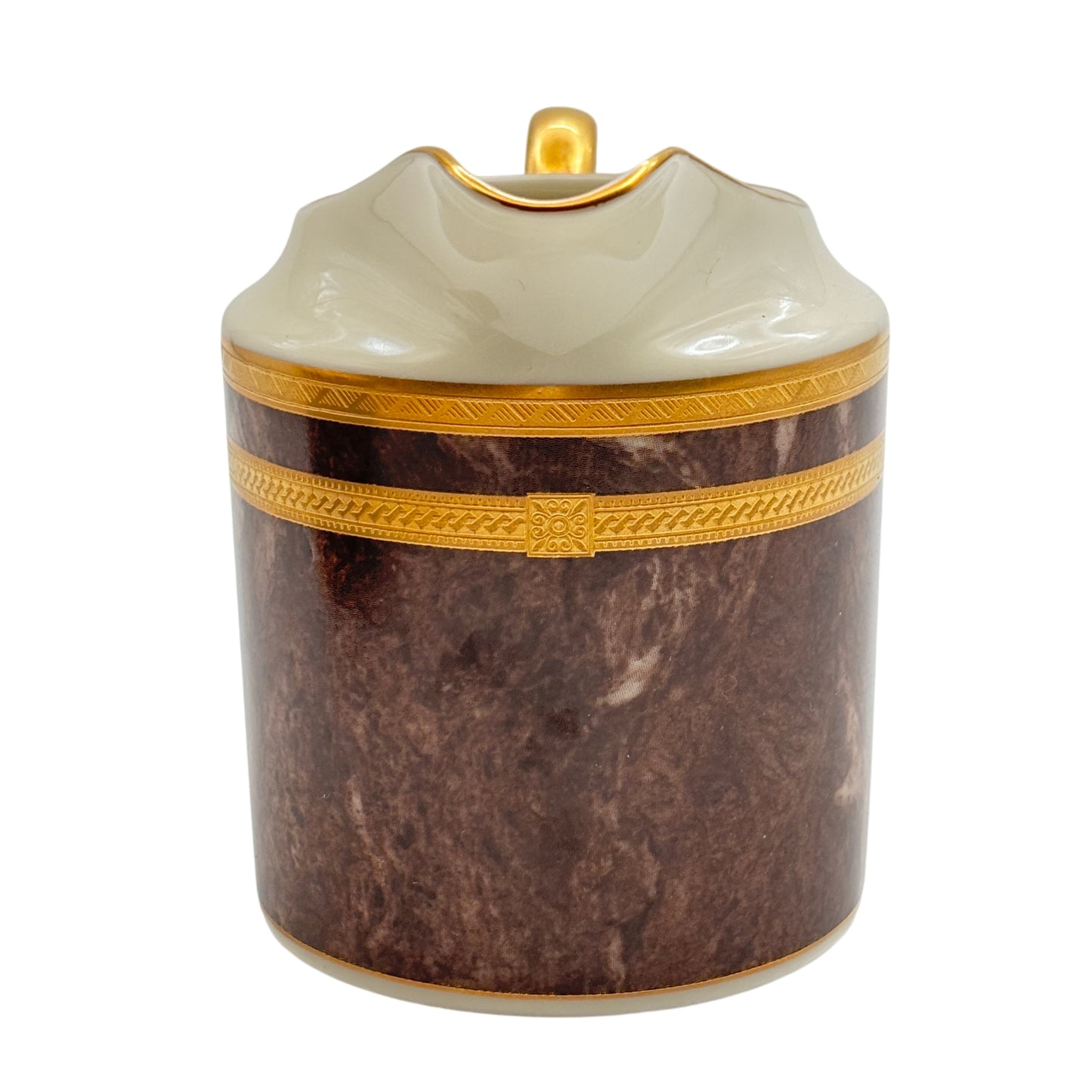 Mikasa Cream and Lidded Sugar Bowl Set – Florentine Mahogany L2222 Japan 1999-2001