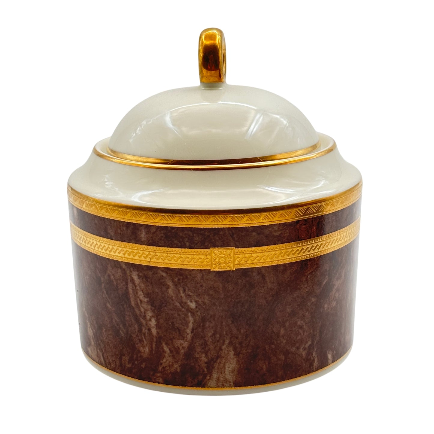 Mikasa Cream and Lidded Sugar Bowl Set – Florentine Mahogany L2222 Japan 1999-2001