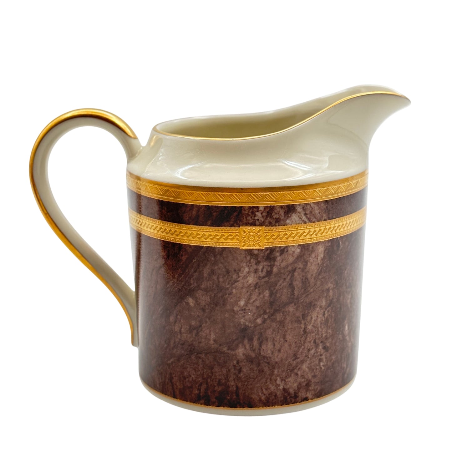 Mikasa Cream and Lidded Sugar Bowl Set – Florentine Mahogany L2222 Japan 1999-2001