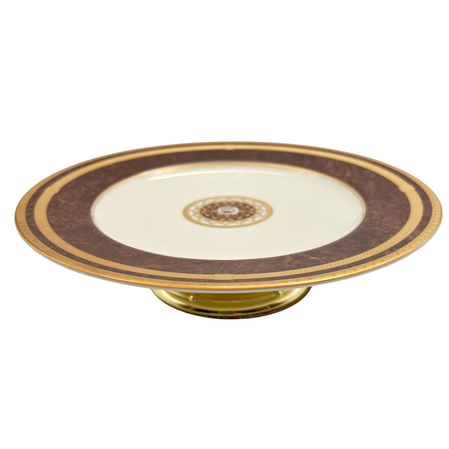 Mikasa Florentine Mahogany Pedestal Serving Plate L2222 Japan