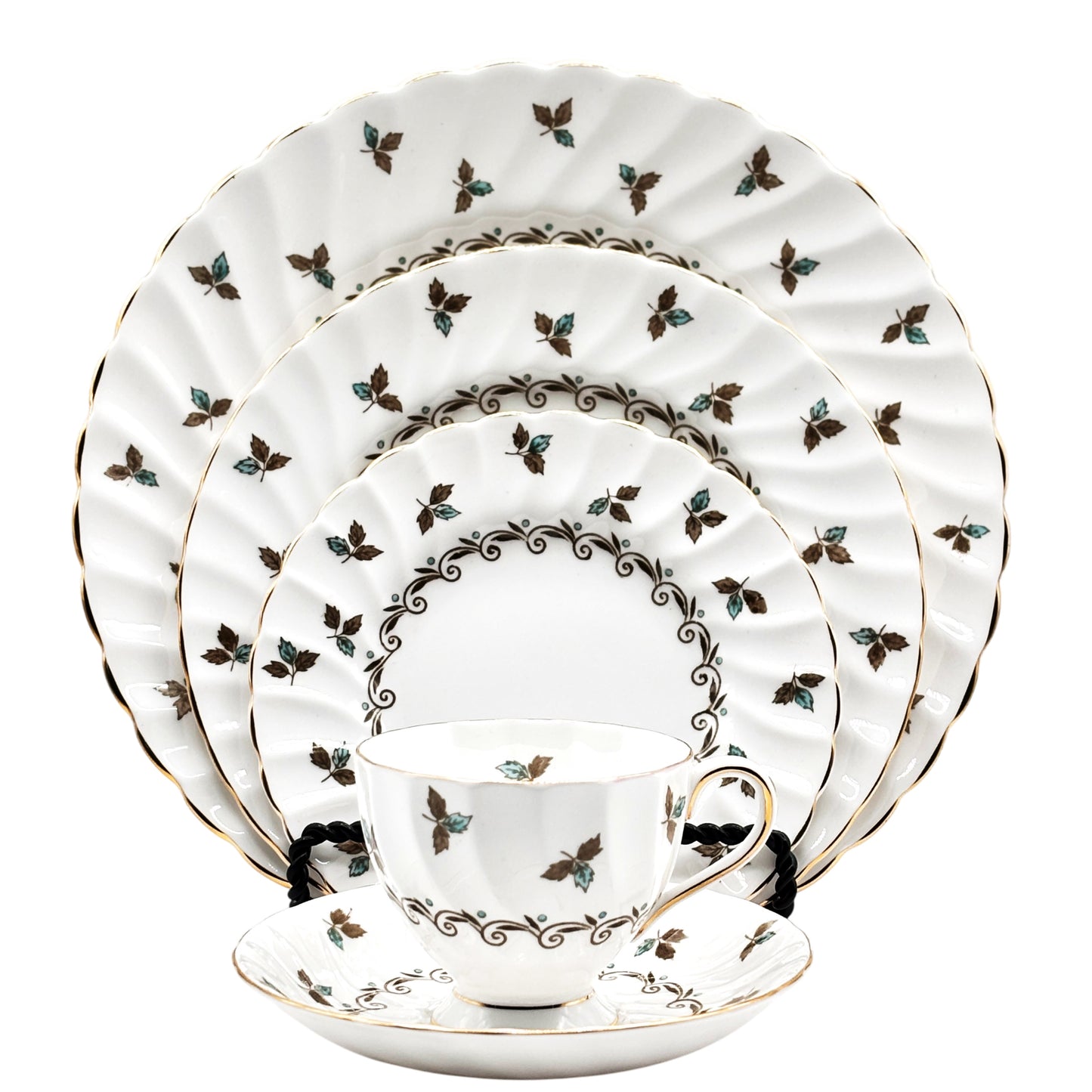 5 Piece Tuscan Nanette Dinner Set Fine English Bone China Made In England