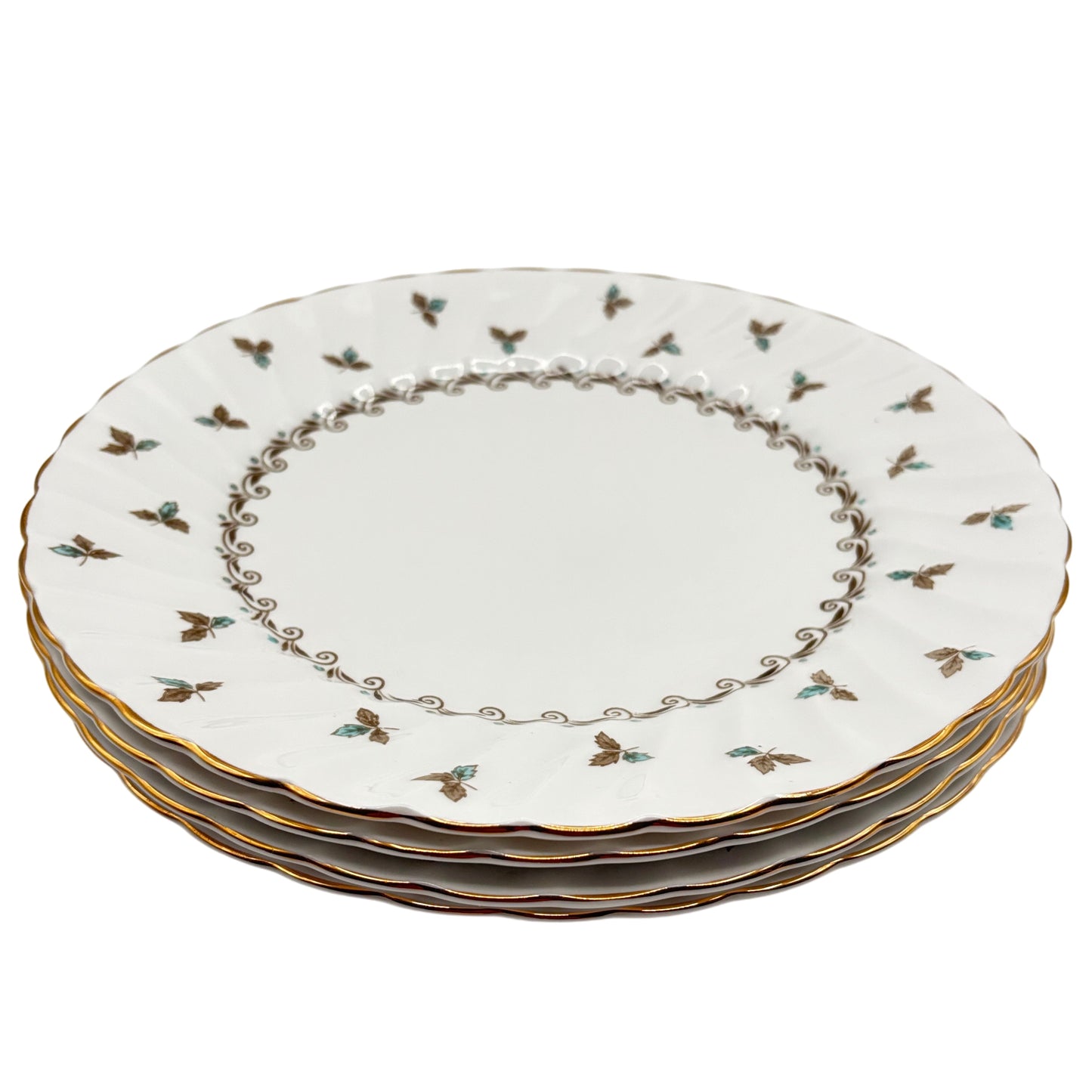 Tuscan Fine English Bone China — Nanette Pattern (1947+) 4-Piece Dinner Plates