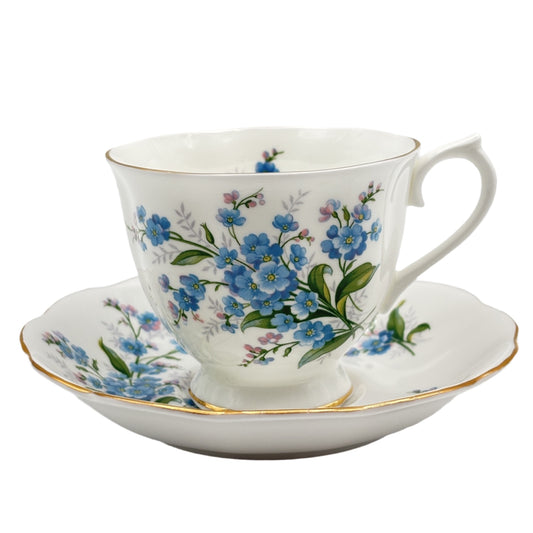 Royal Albert Tea Cup and Saucer Forget-Me-Not Pattern From The 1950's Bone China England