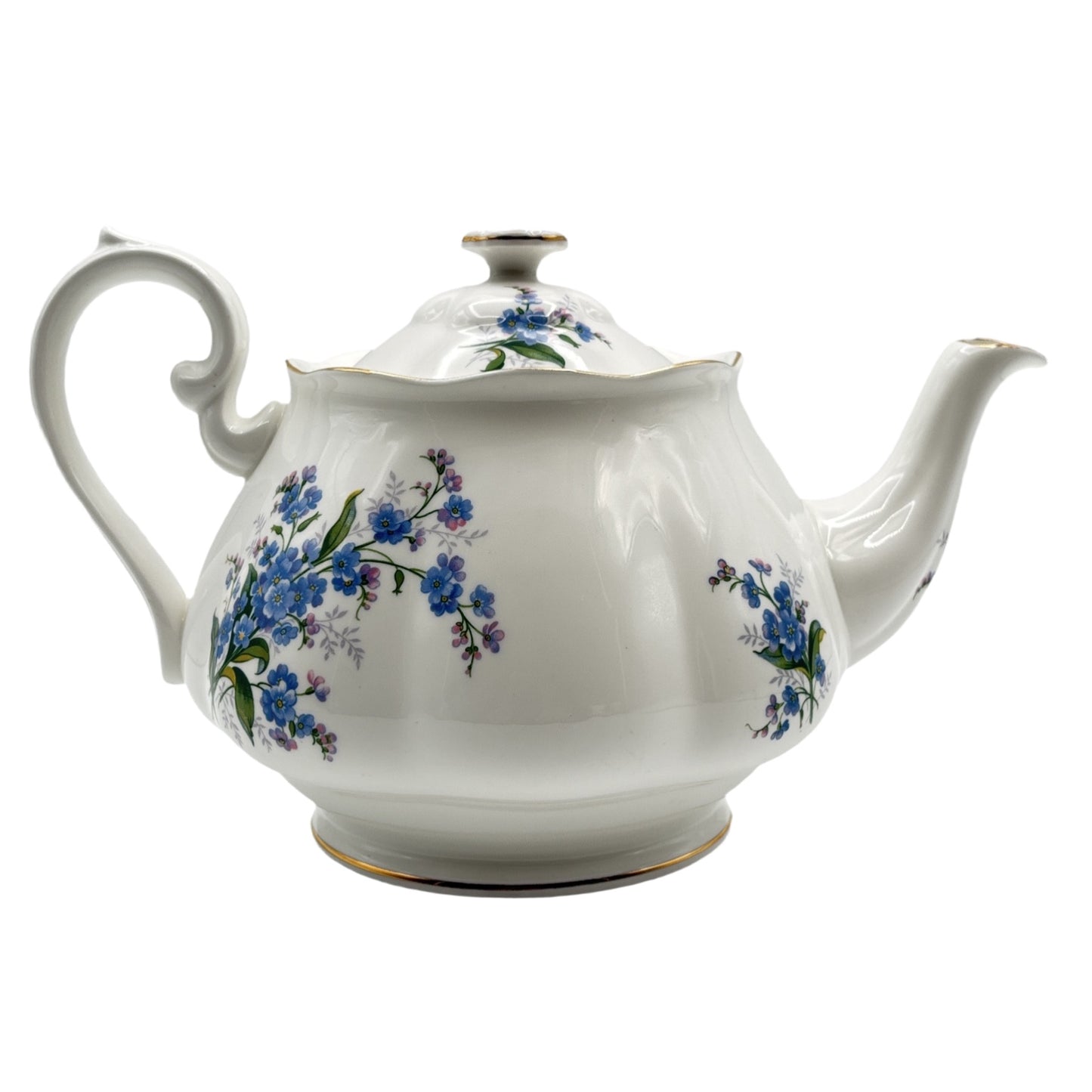 Royal Albert Large Teapot Forget-Me-Not Pattern From The 1950's Bone China England