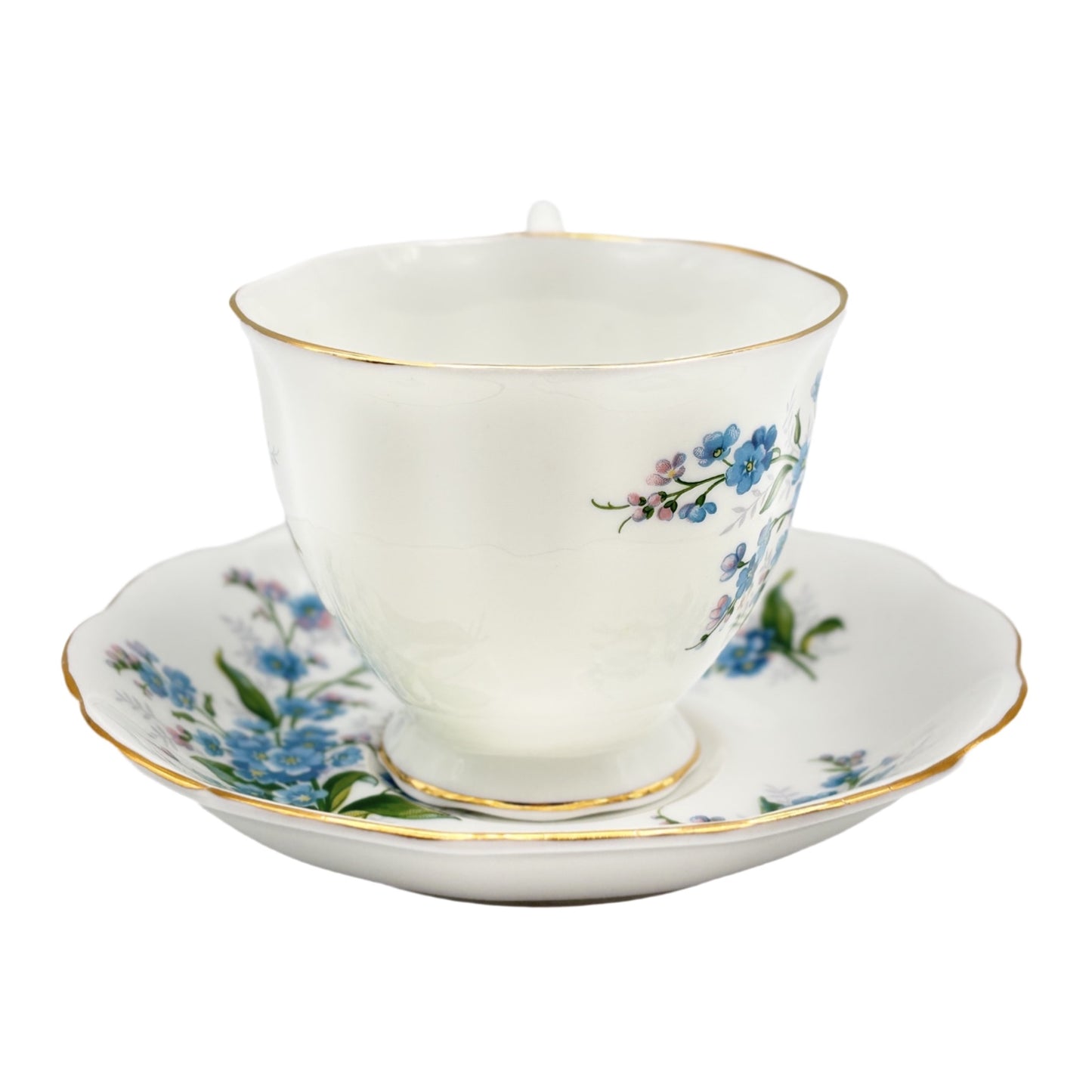 Royal Albert Tea Cup and Saucer Forget-Me-Not Pattern From The 1950's Bone China England