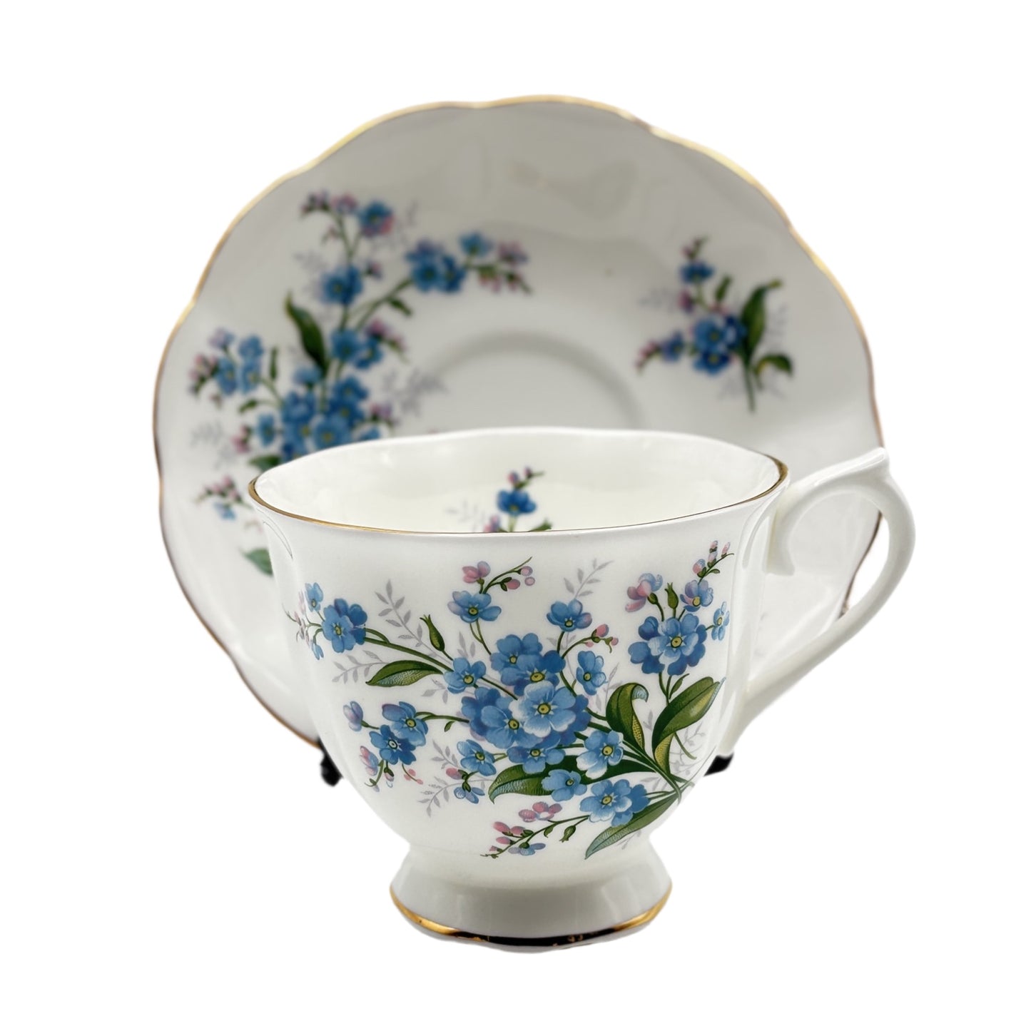 Royal Albert Tea Cup and Saucer Forget-Me-Not Pattern From The 1950's Bone China England