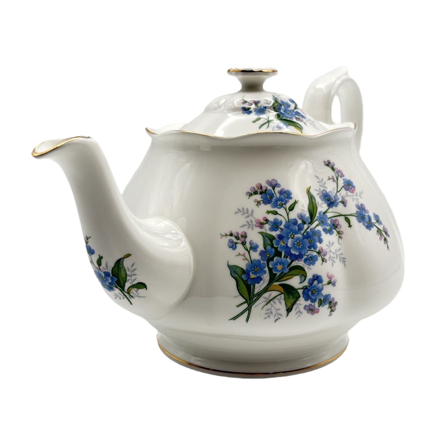 Royal Albert Large Teapot Forget-Me-Not Pattern From The 1950's Bone China England