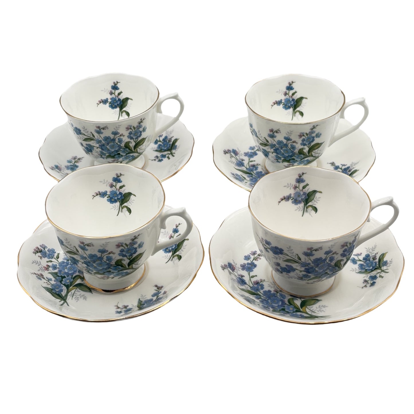 Royal Albert Tea Cup and Saucer Forget-Me-Not Pattern From The 1950's Bone China England