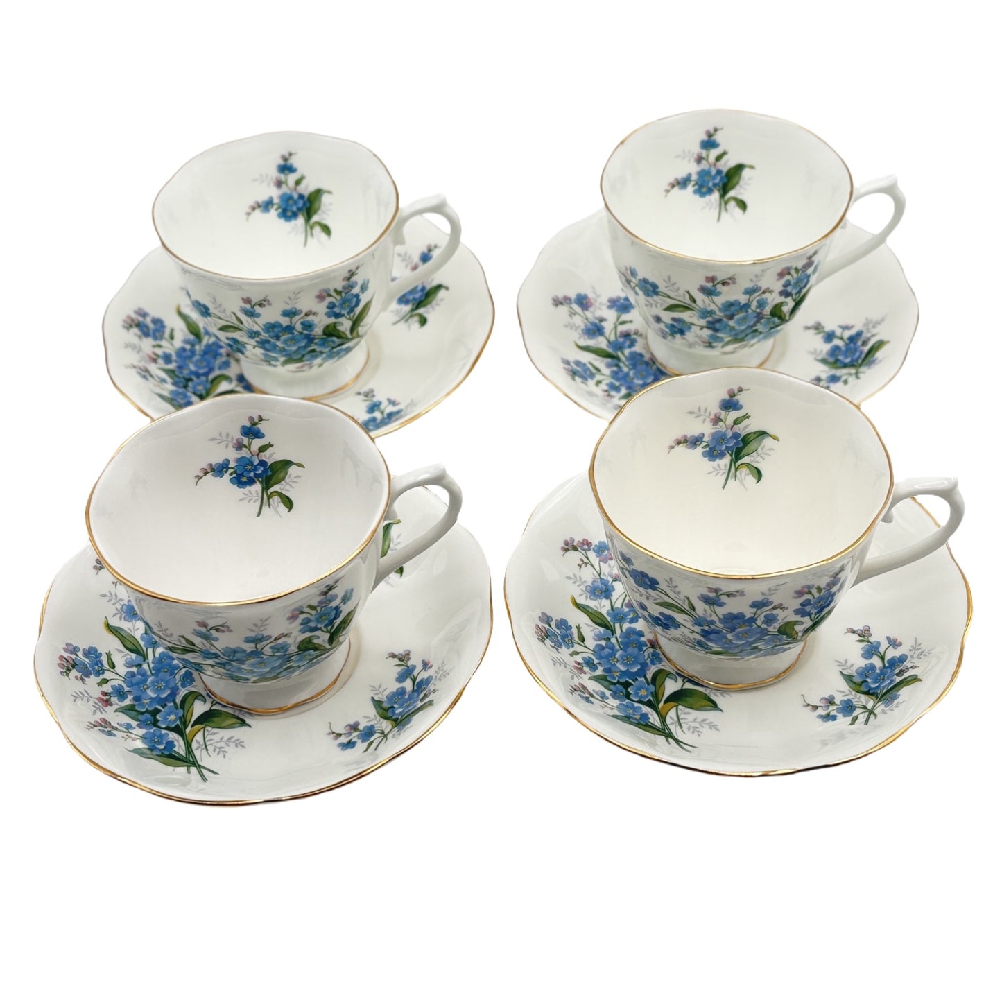 Royal Albert Tea Cup and Saucer Forget-Me-Not Pattern From The 1950's Bone China England