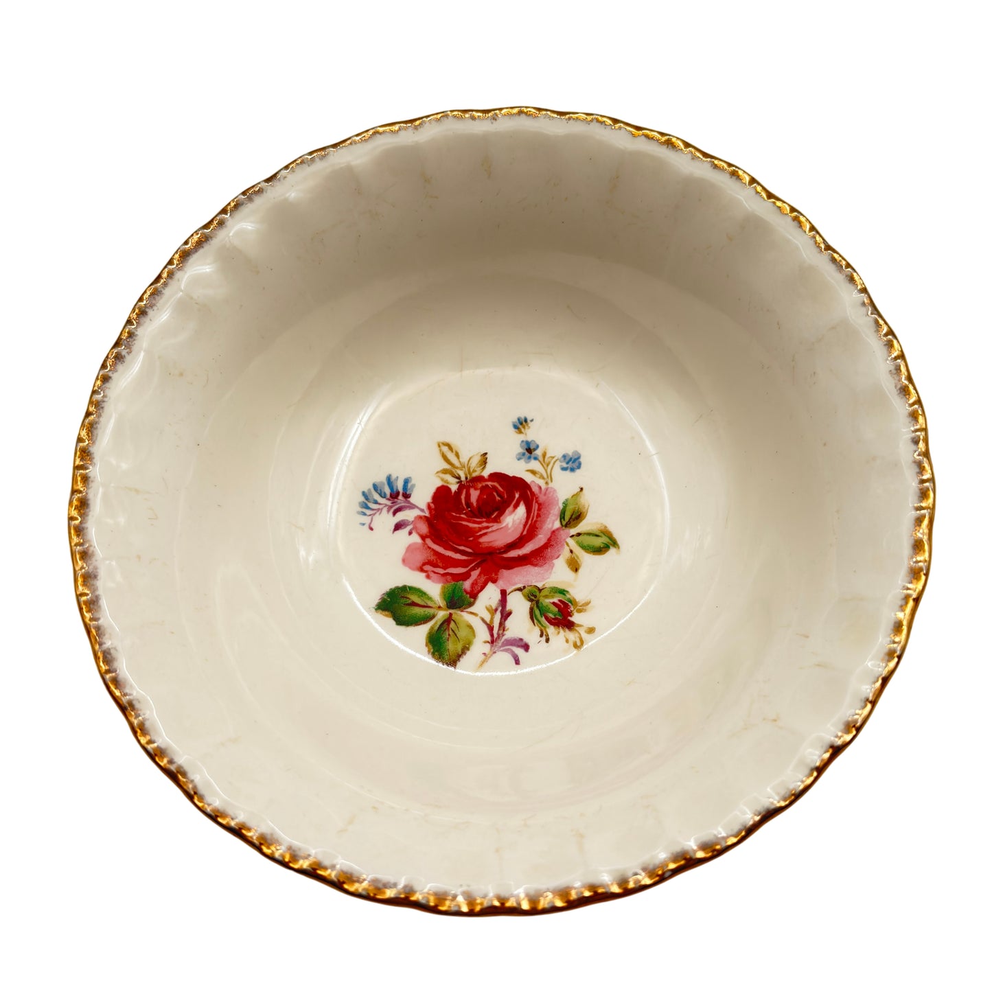 Set Of Five Soup Bowls Cream Petal by Grindley England – Vintage Elegance, 1954+