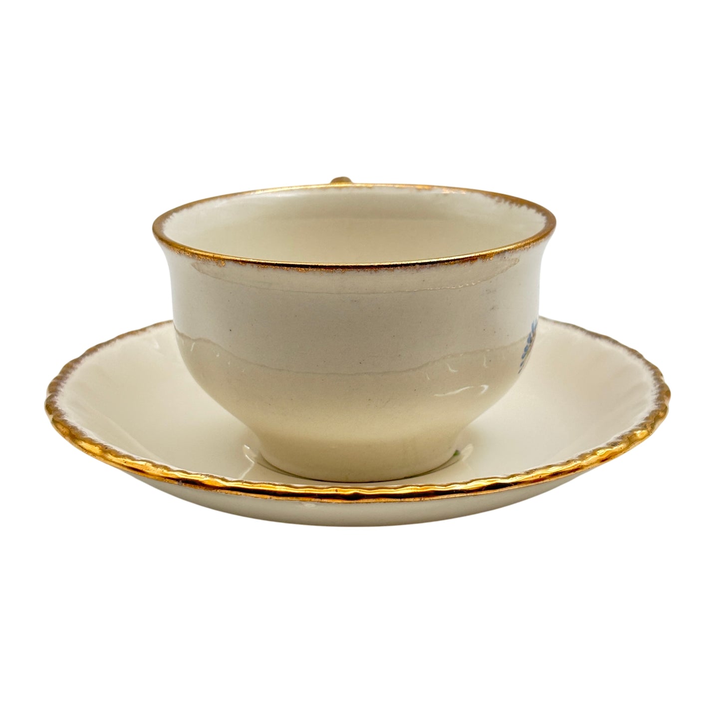 Set Of Five Vintage Cup & Saucers – Grindley England “Cream Petal