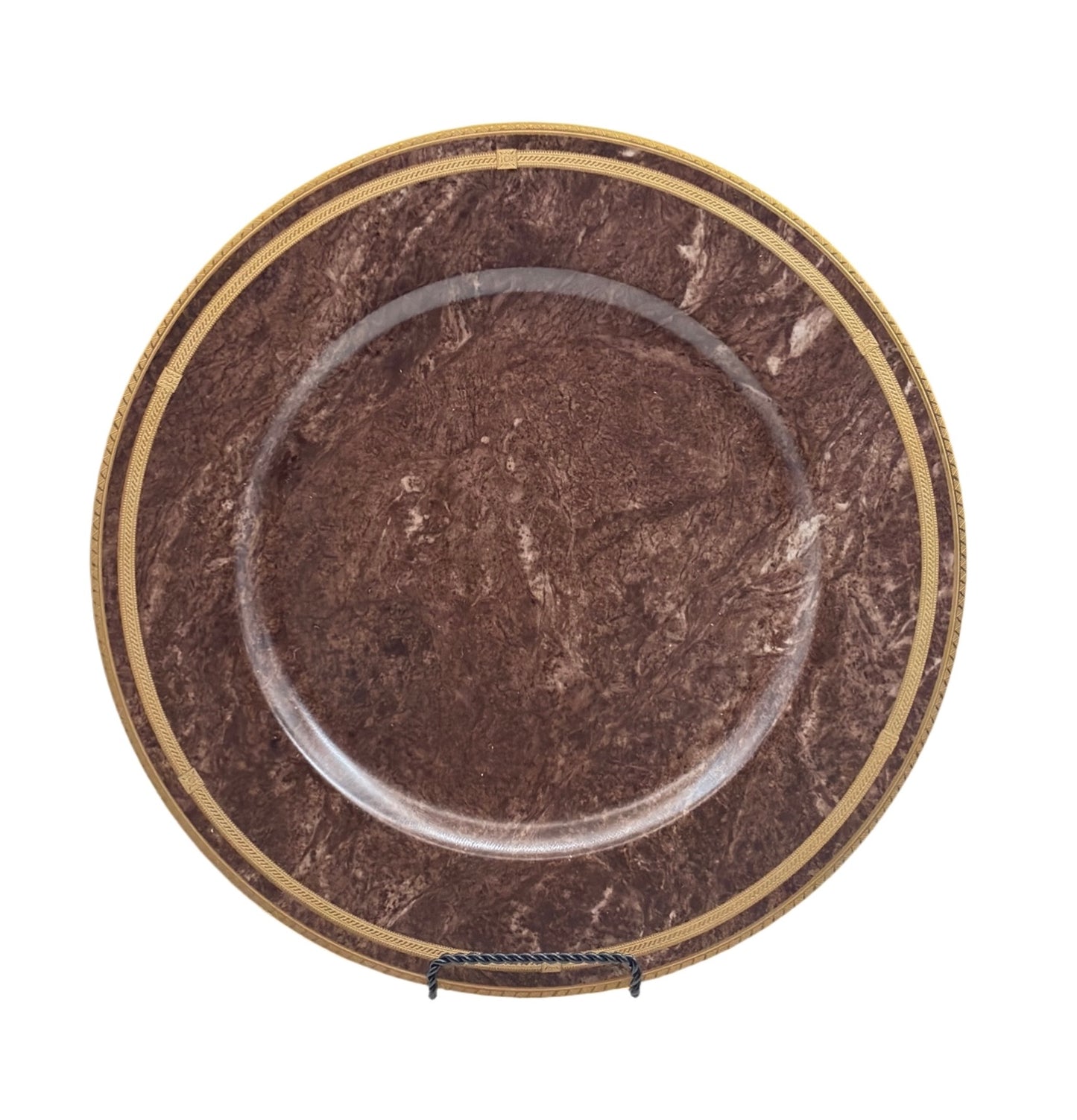 The Mikasa Fine China L2222 Mahogany Florentine Round Chop Plate Japan 12"