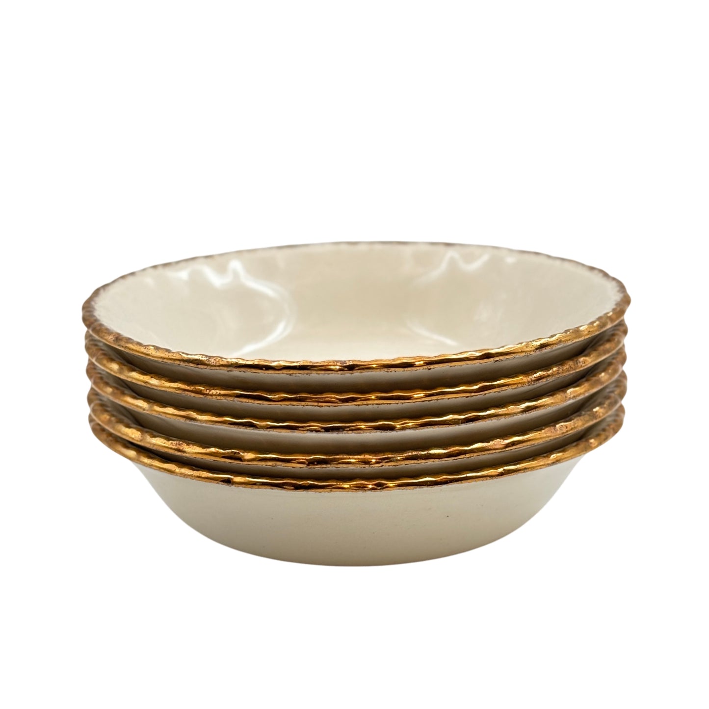 Vintage Grindley England Set Of Five “Cream Petal” Dessert Bowls – 1954+