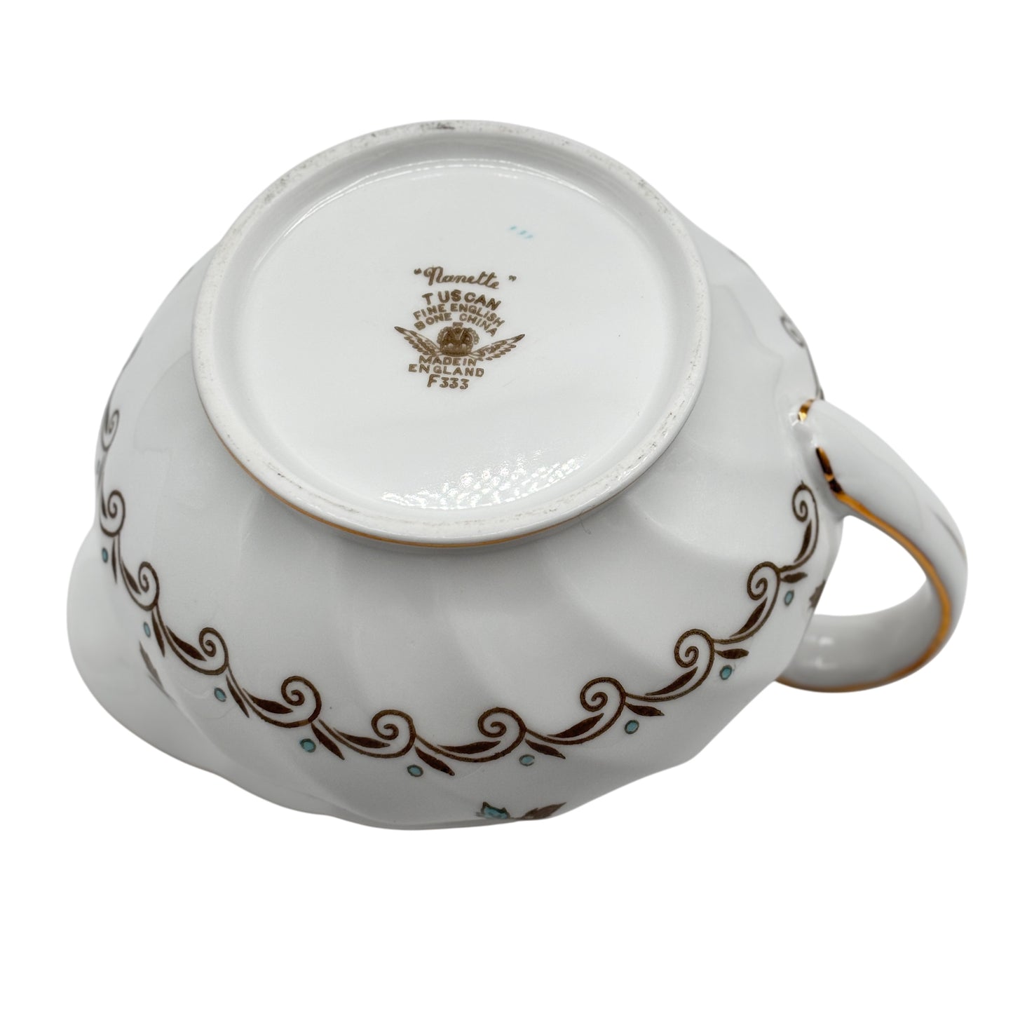 Tuscan Gravy Boat and Plate Nanette Pattern Fine English Bone China Made in England