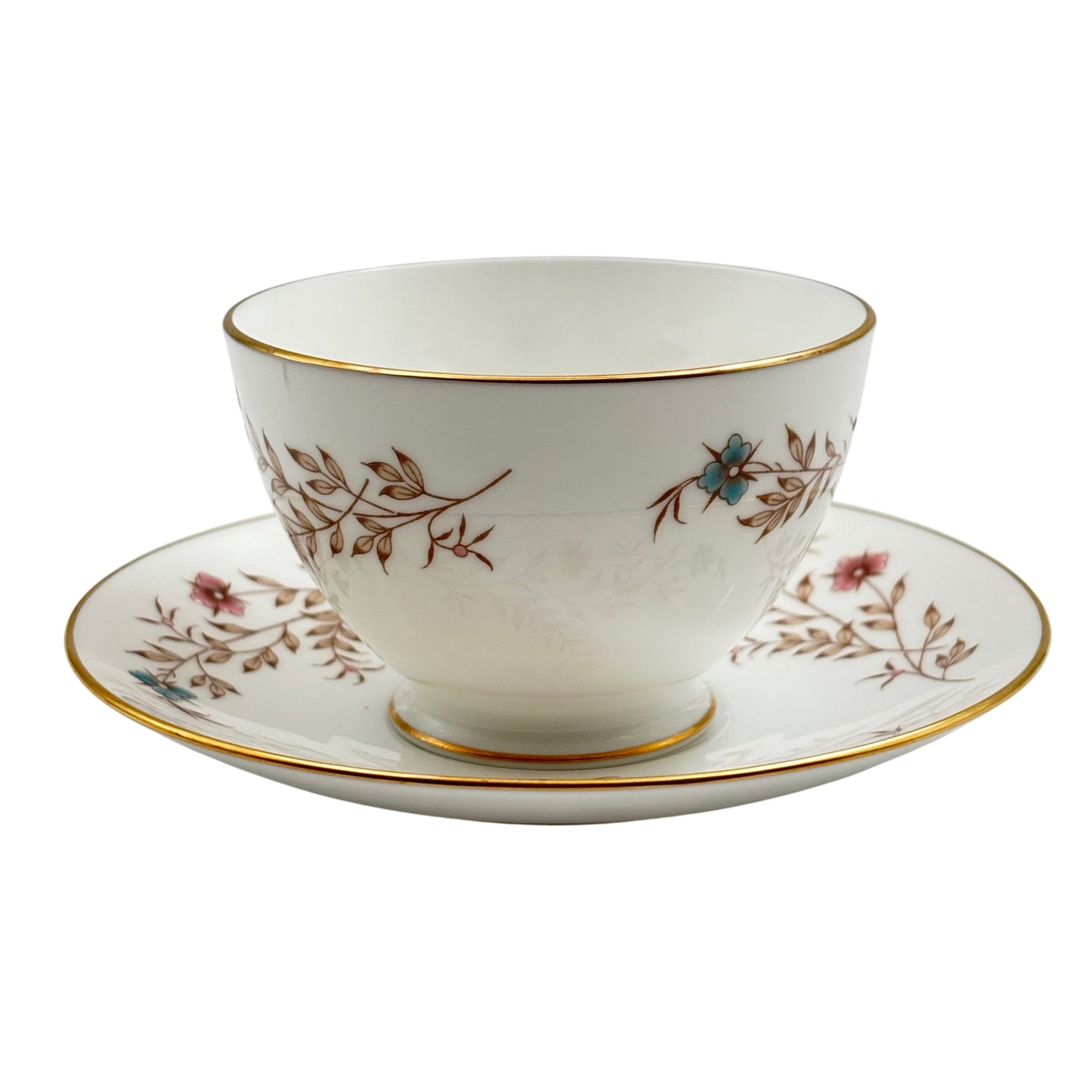 Set of Eleven	Spring Melody by Minton – Footed Cups & Saucers (Pattern S-689)