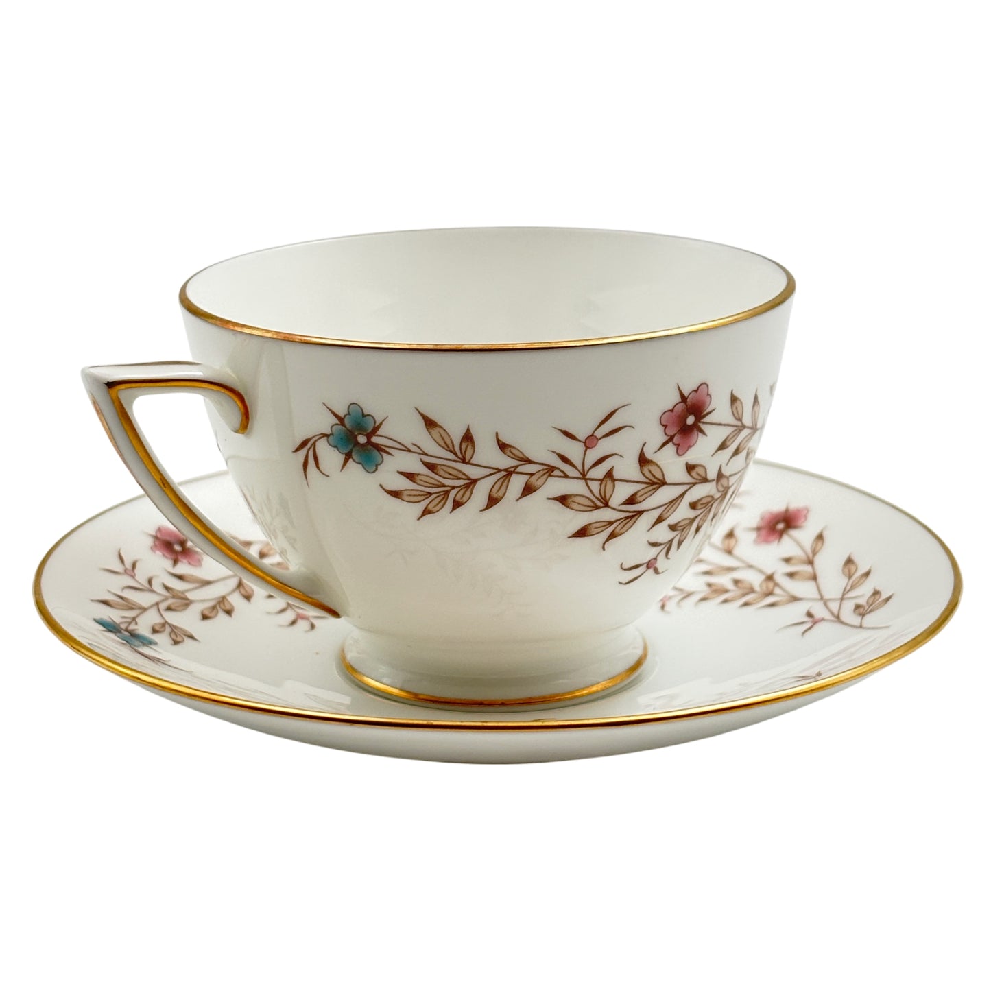 Set of Eleven	Spring Melody by Minton – Footed Cups & Saucers (Pattern S-689)