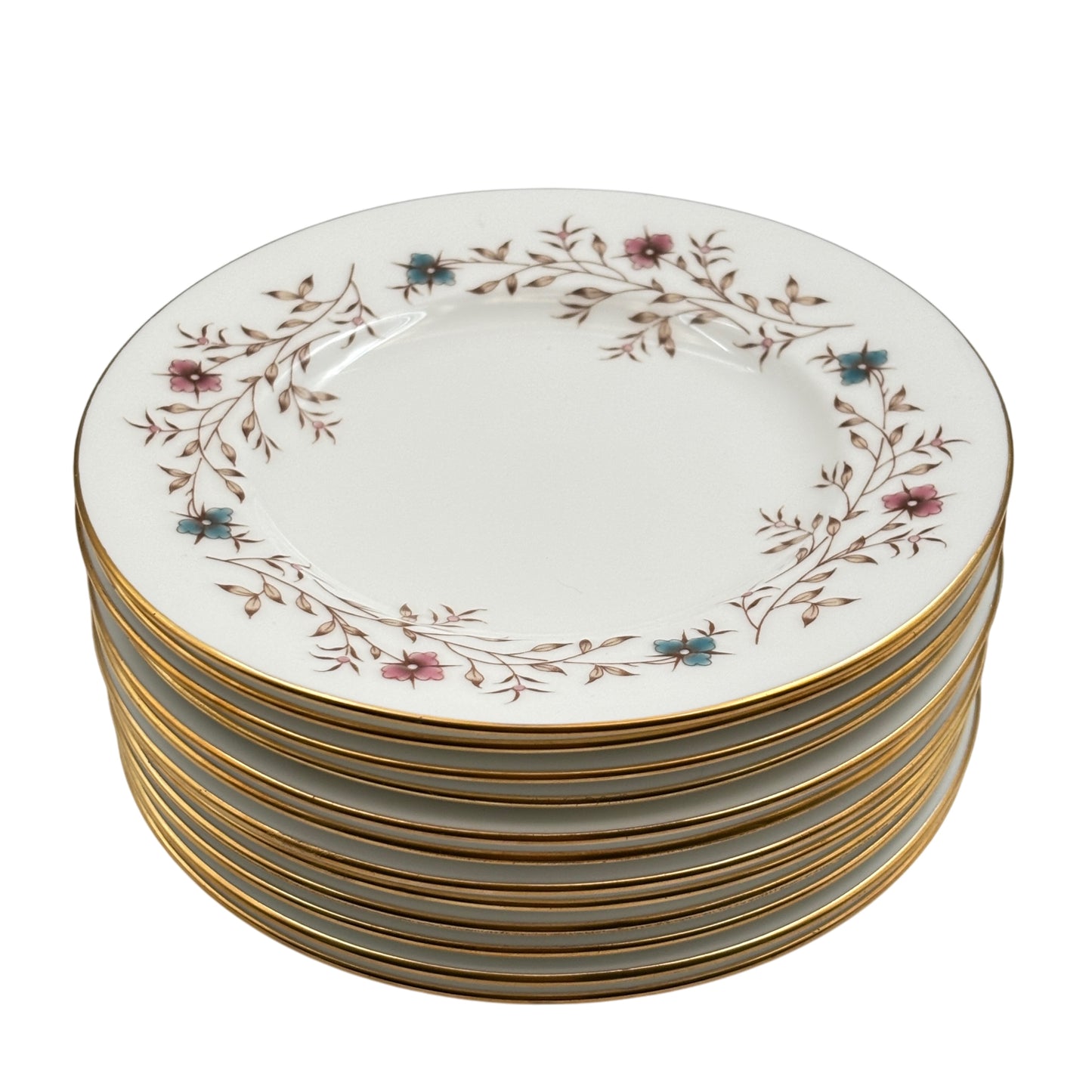 Spring Melody by Minton  Set Of 12 Bread and Butter Plates (Pattern S-689) Made in England