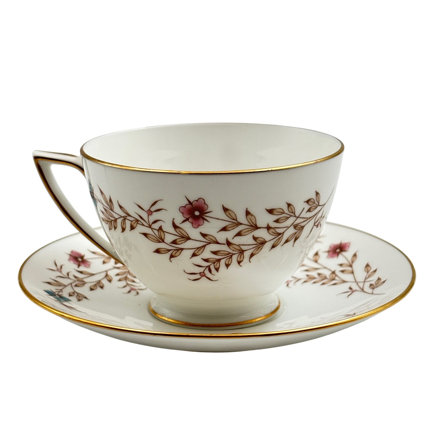Set of Eleven	Spring Melody by Minton – Footed Cups & Saucers (Pattern S-689)