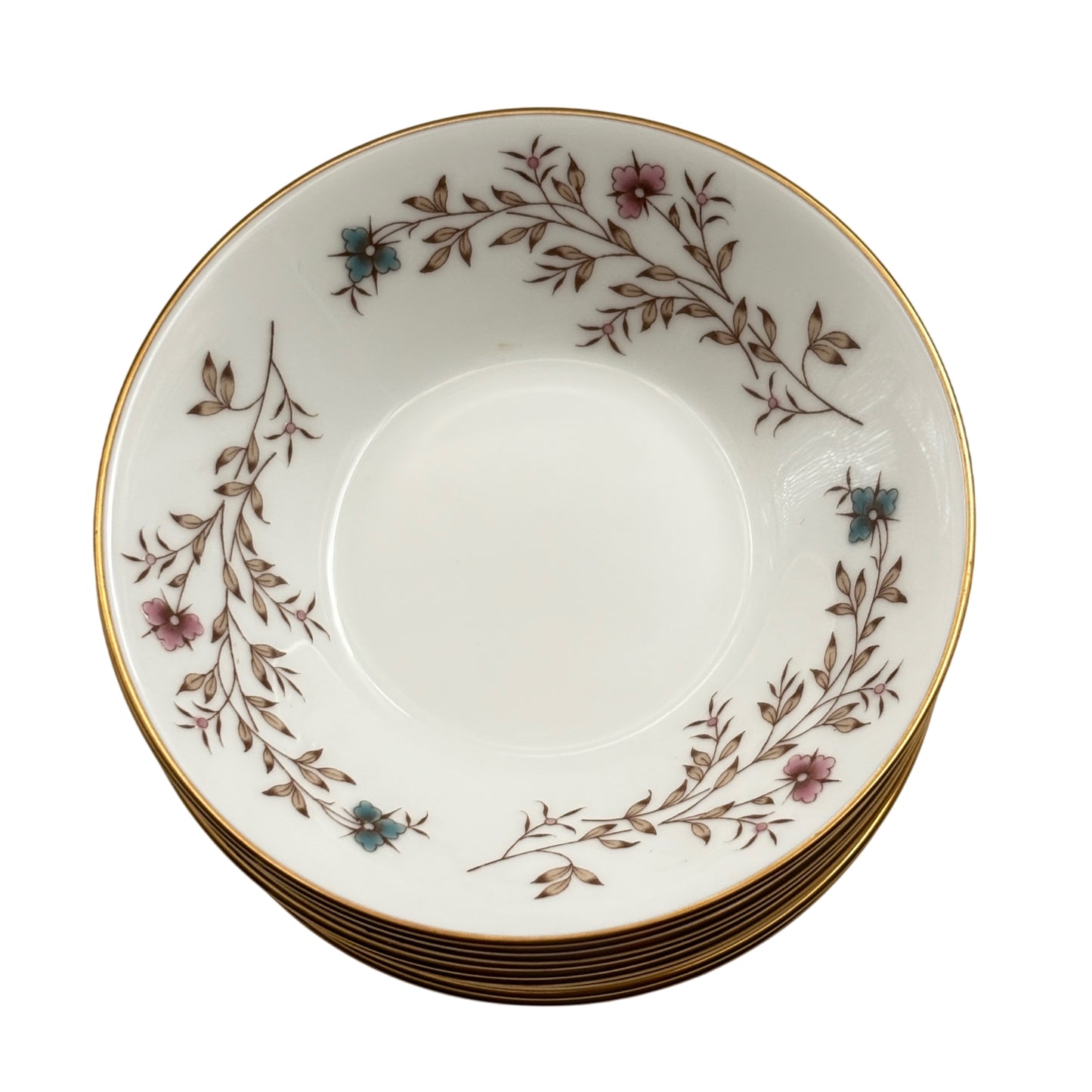 Set Of 10 Spring Melody by Minton Dessert/Fruit Bowls (Pattern S-689) Made in England