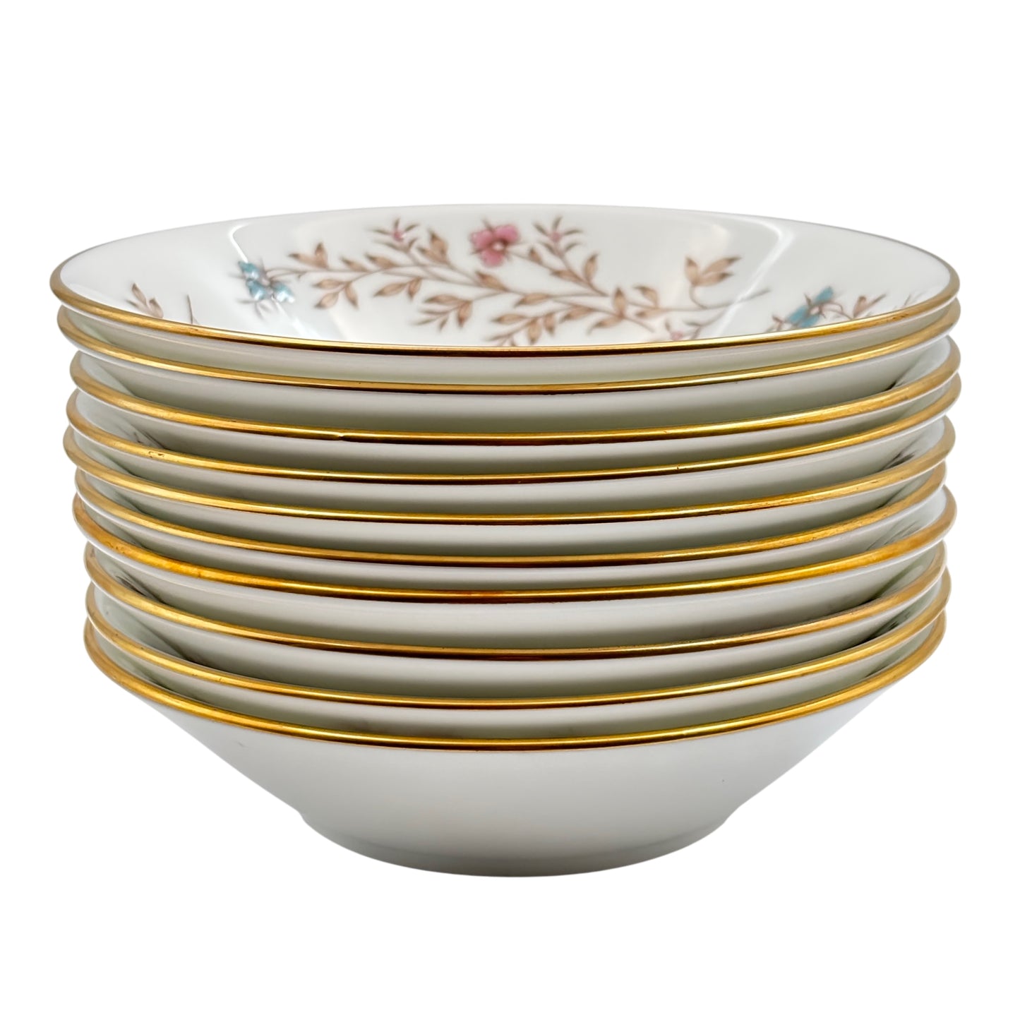 Set Of 10 Spring Melody by Minton Dessert/Fruit Bowls (Pattern S-689) Made in England