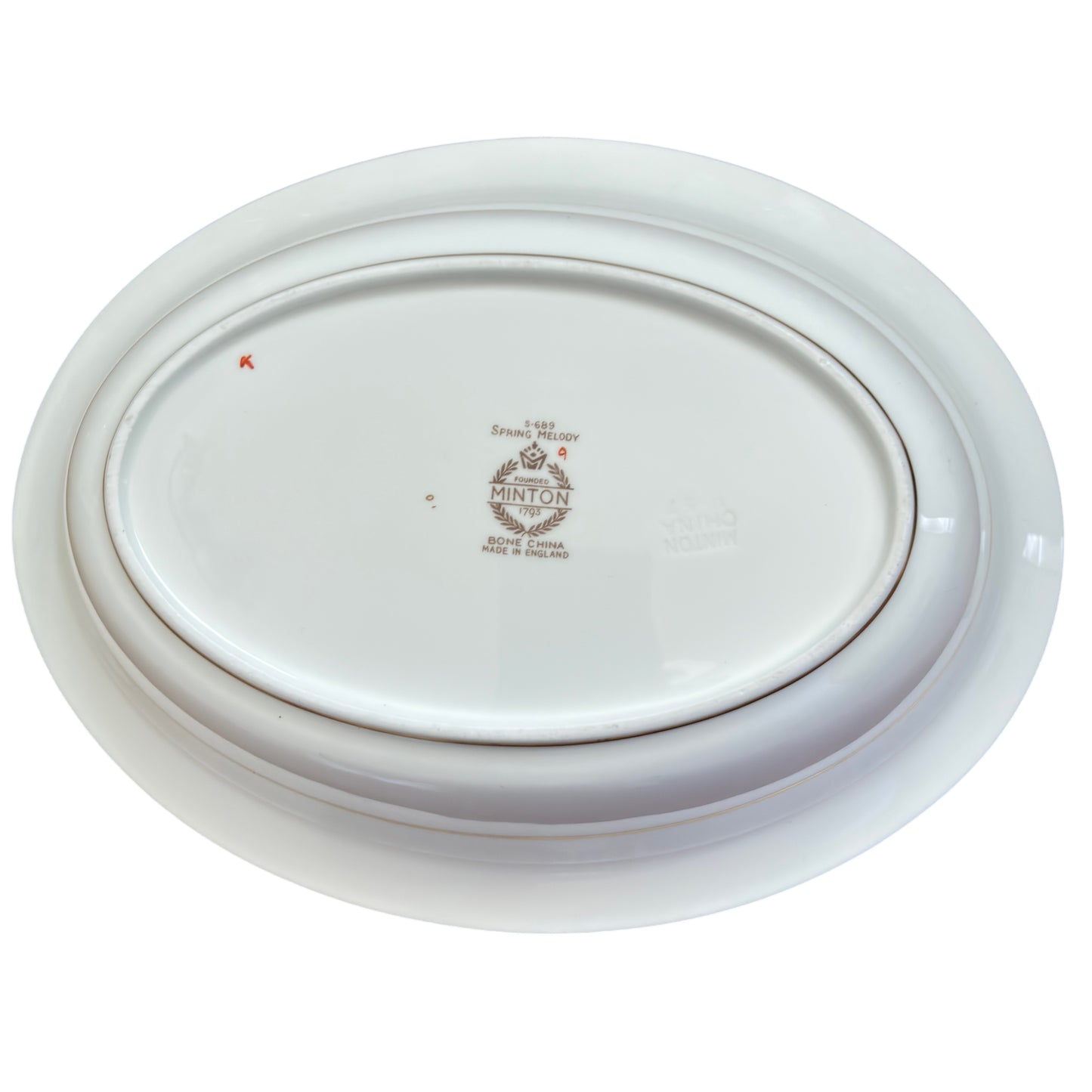 Minton Spring Melody Oval Vegetable Bowl 10 1/8" Made in England S-689